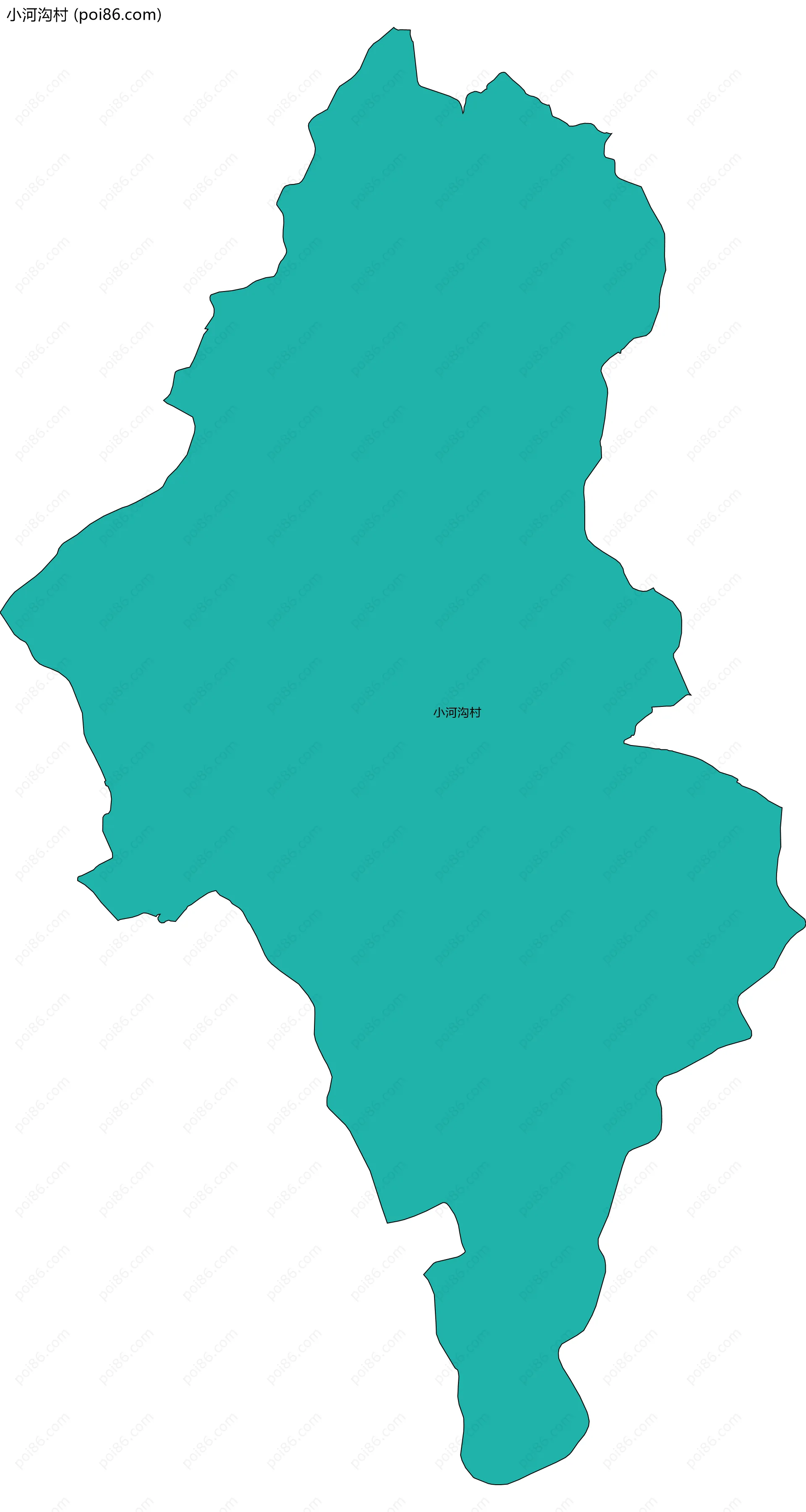 小河沟村边界地图