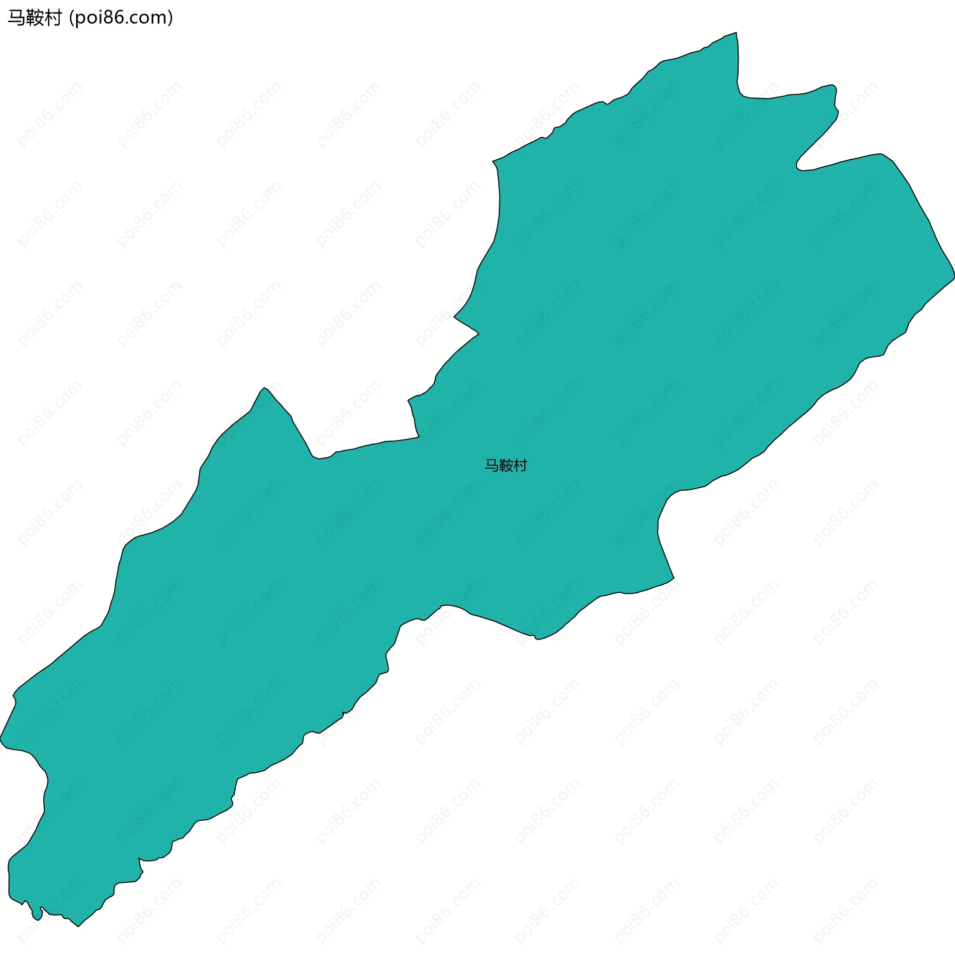 马鞍村边界地图