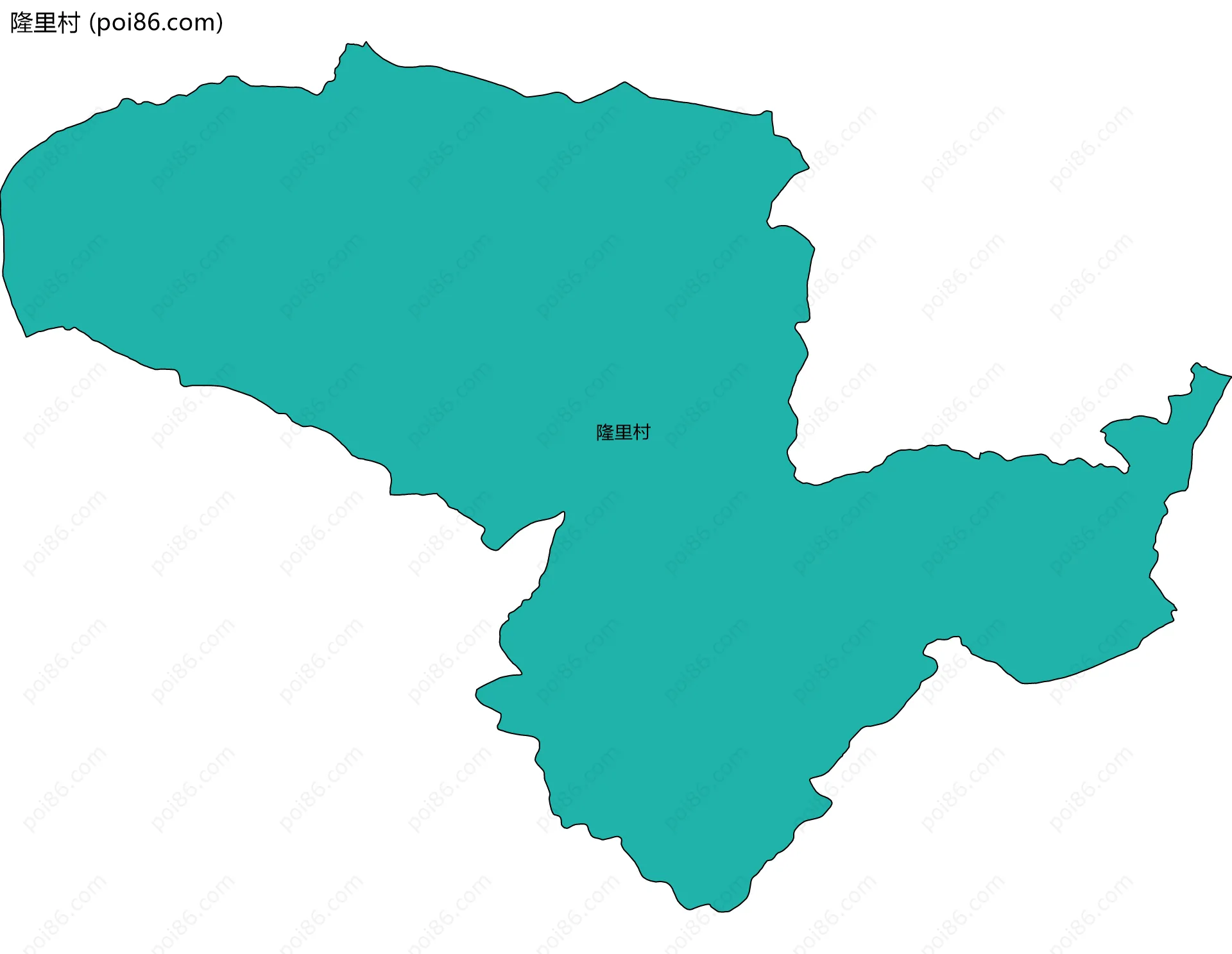 隆里村边界地图