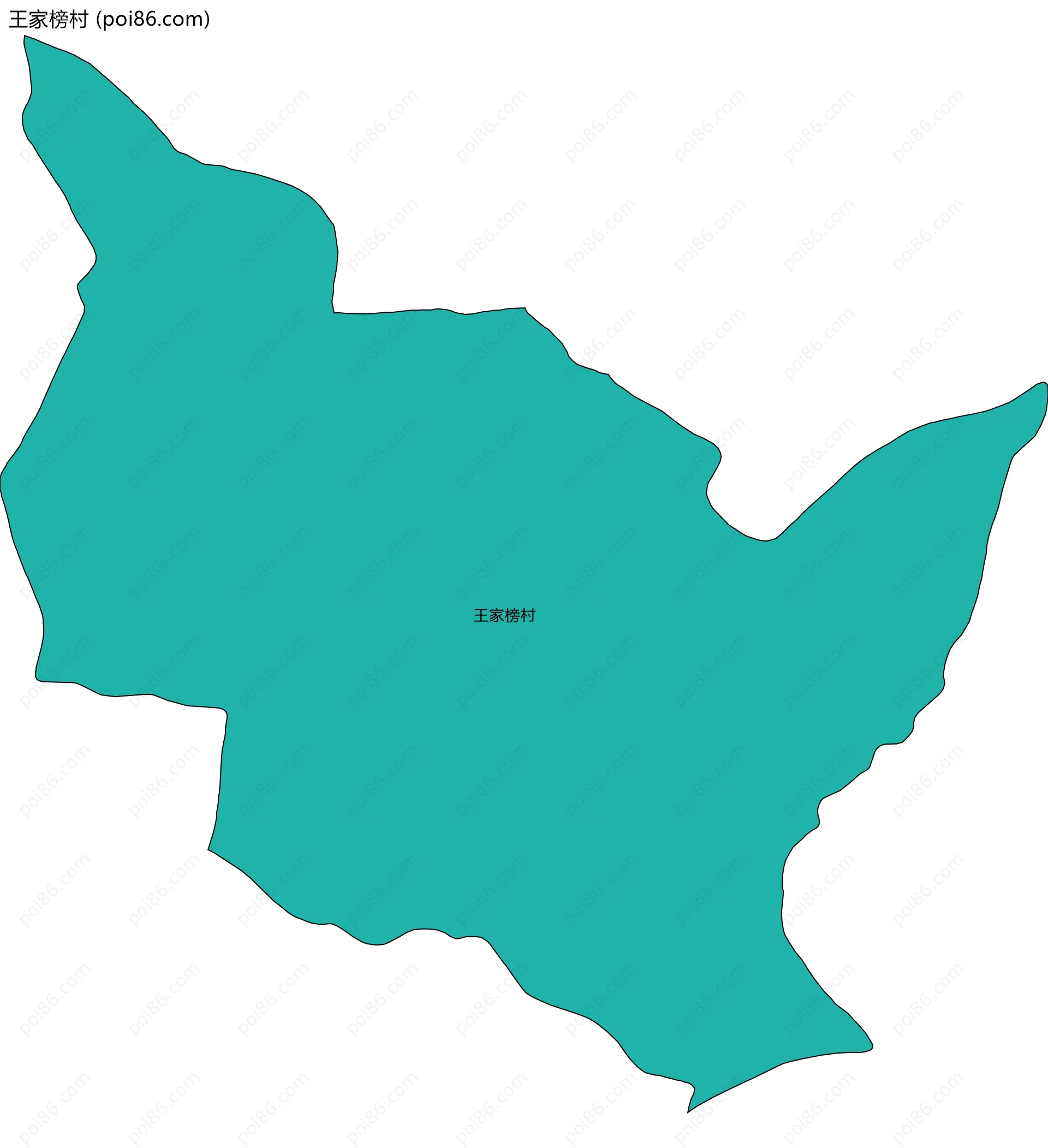 王家榜村边界地图