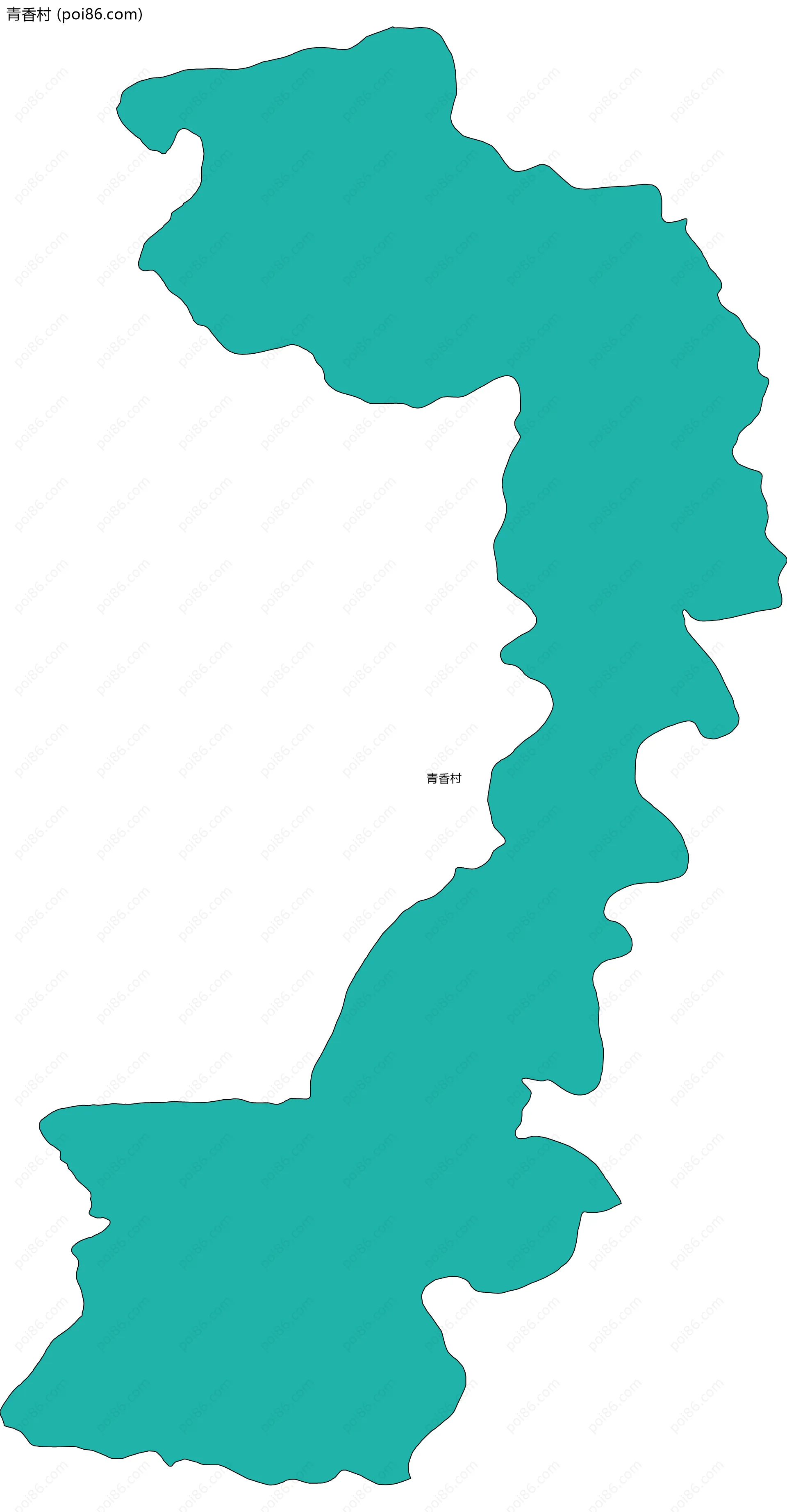 青香村边界地图