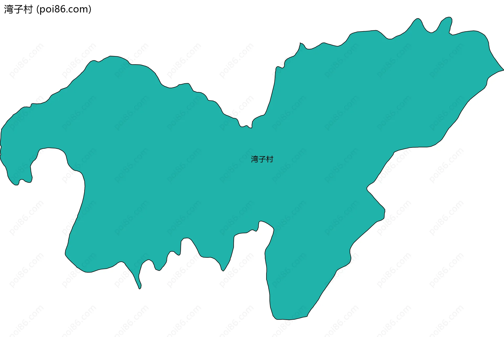 湾子村边界地图