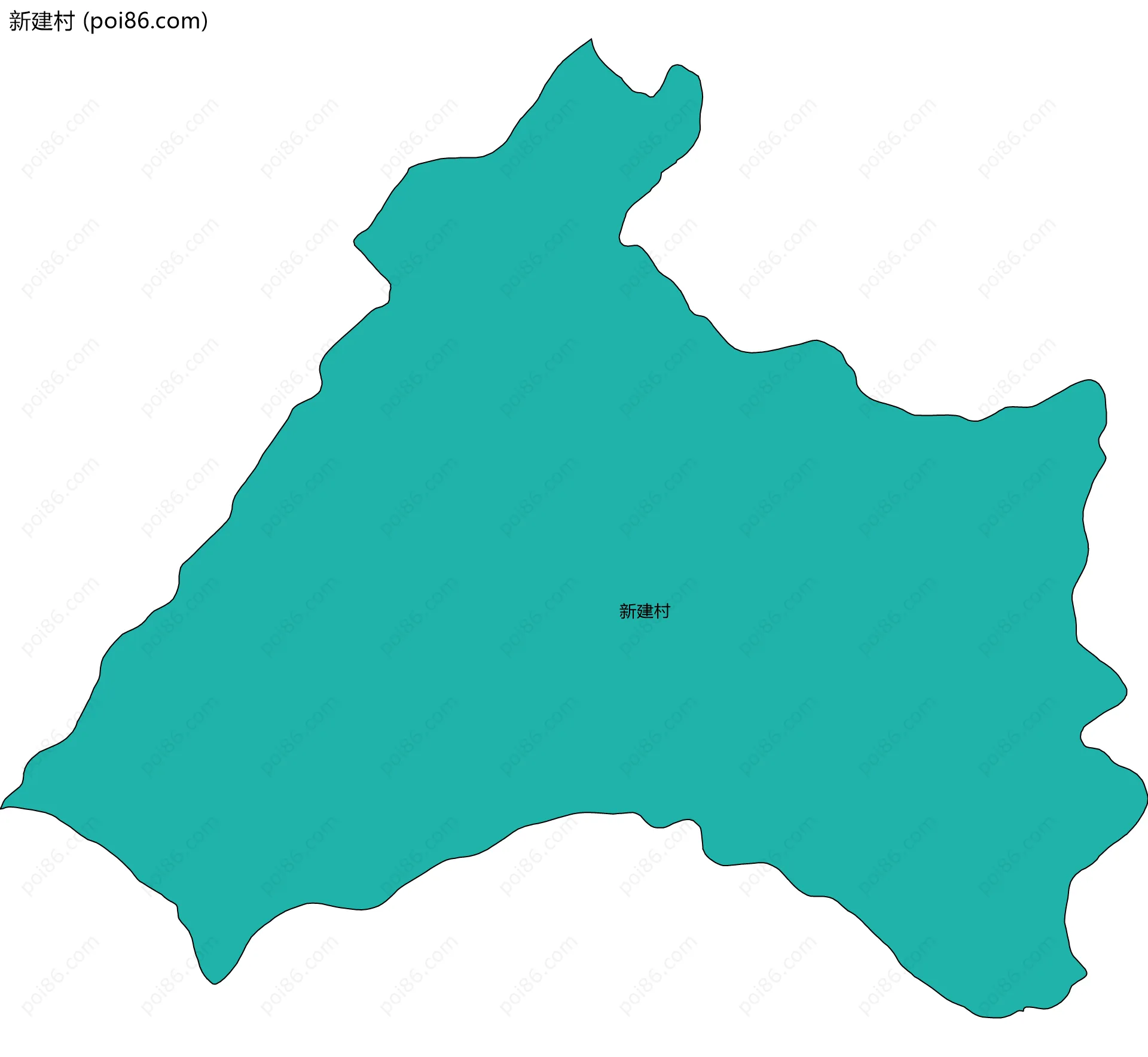 新建村边界地图