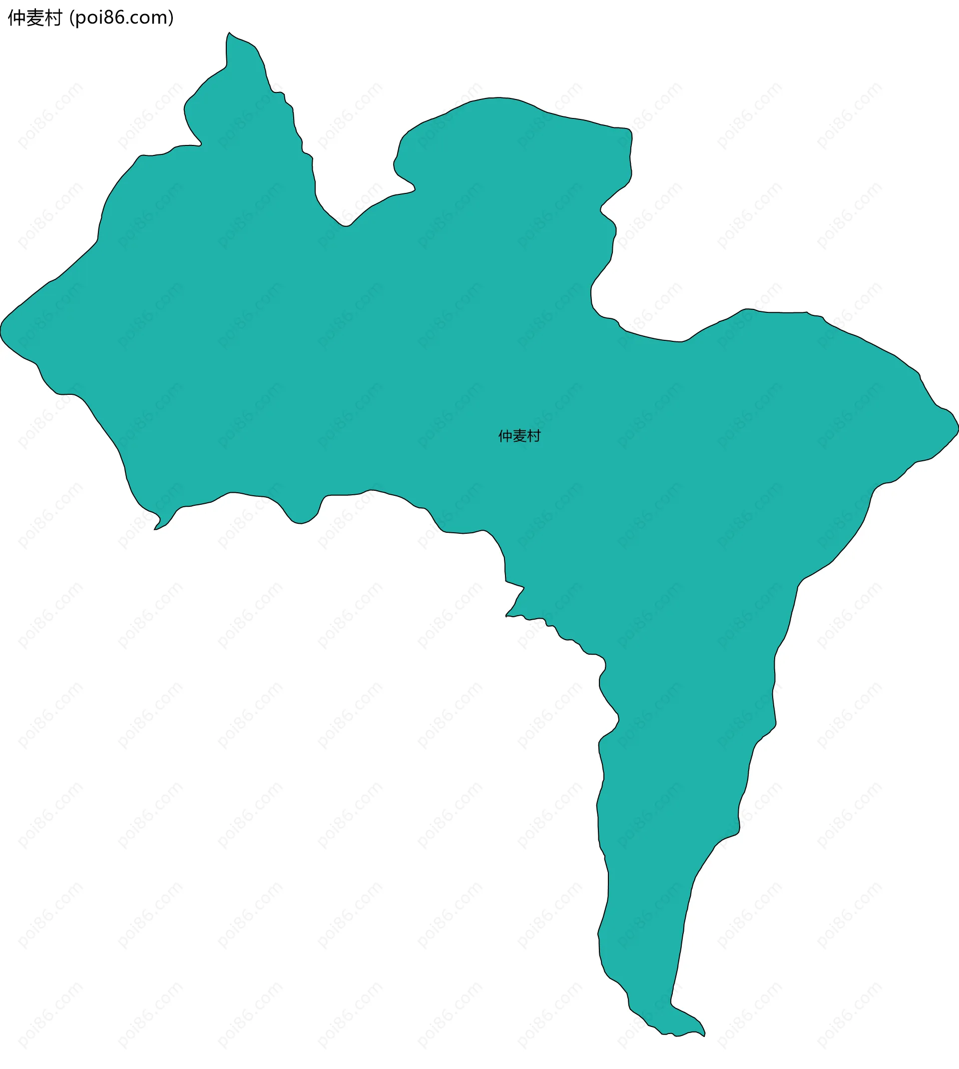 仲麦村边界地图