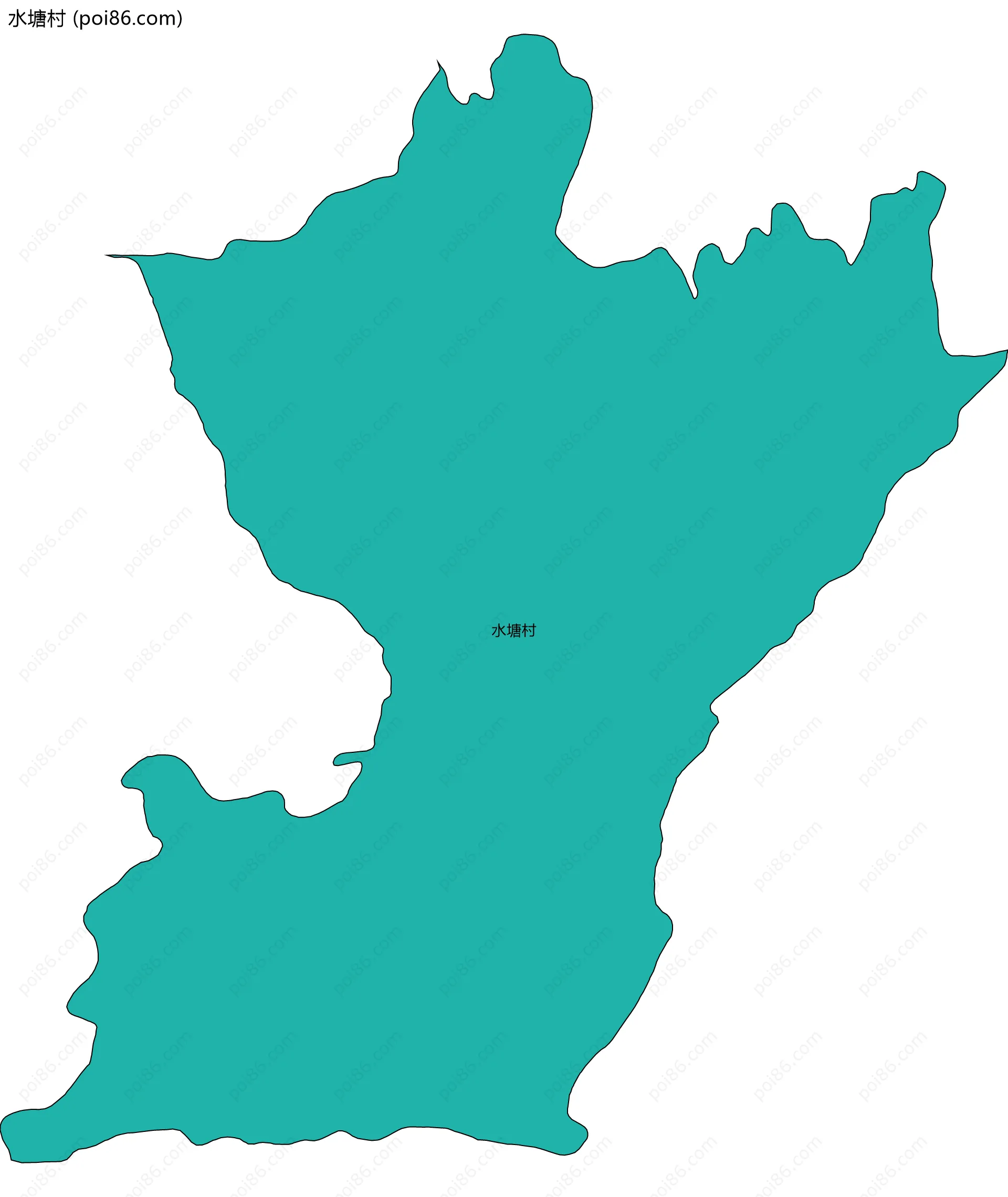 水塘村边界地图