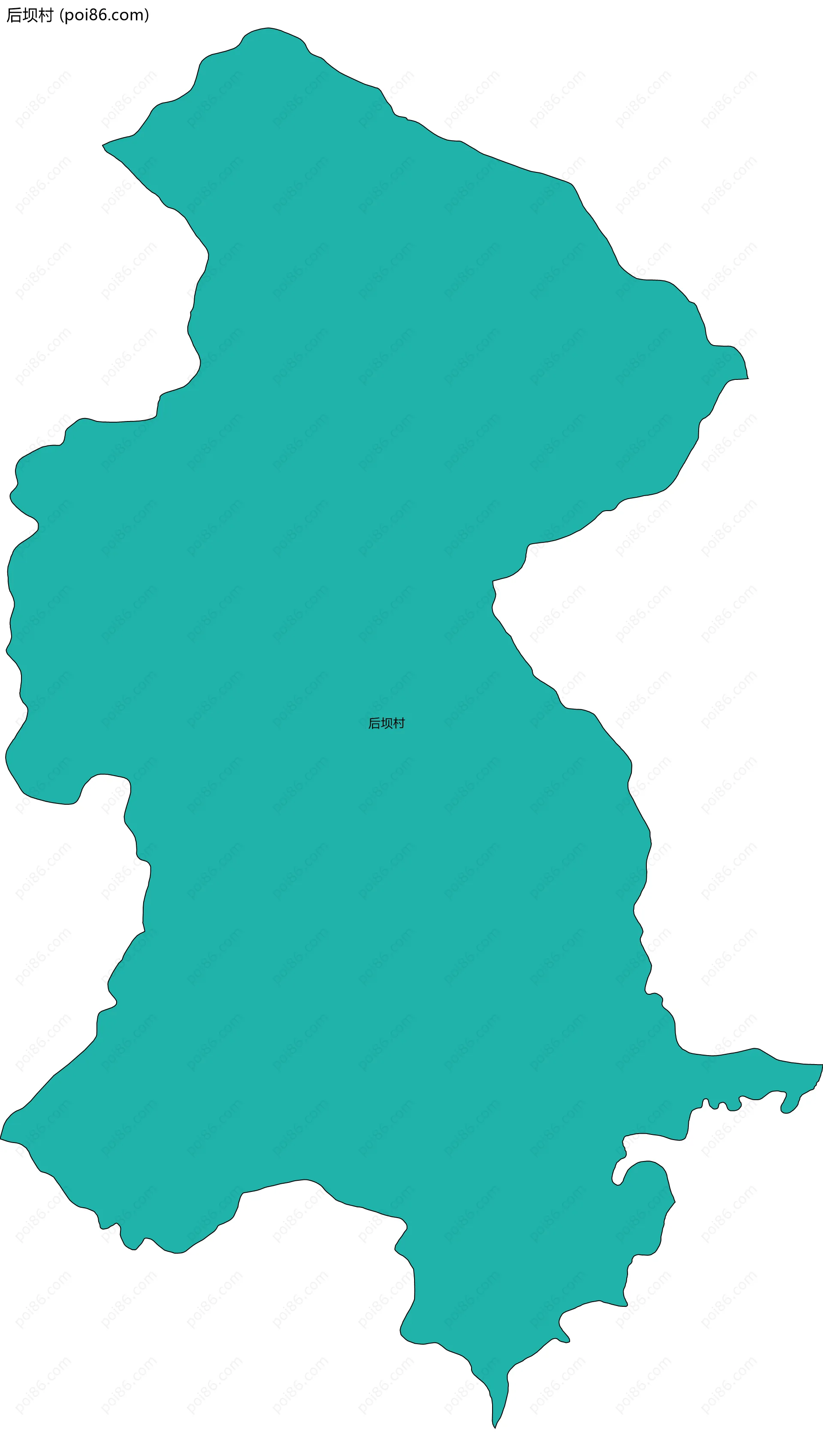 后坝村边界地图