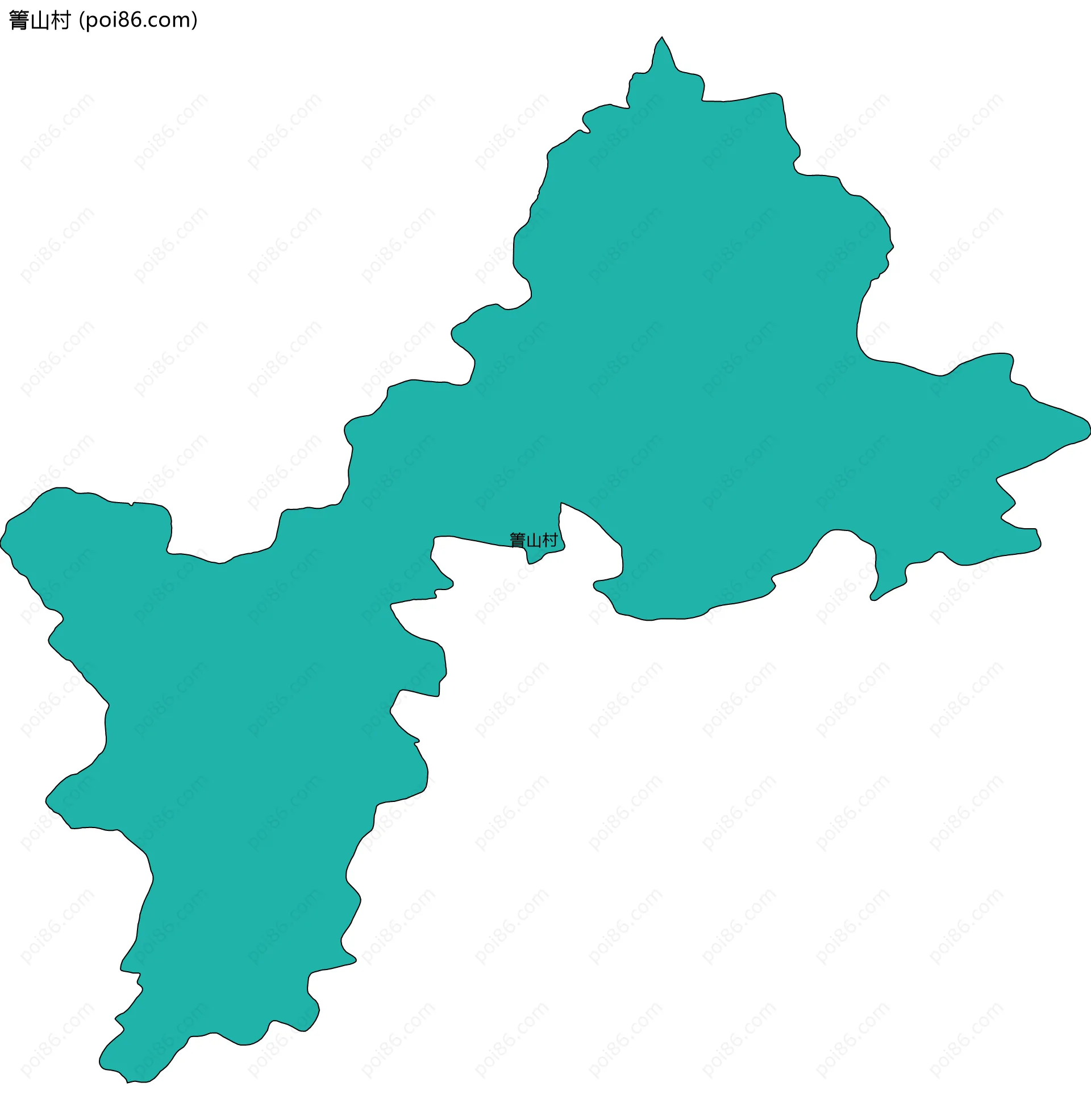 箐山村边界地图