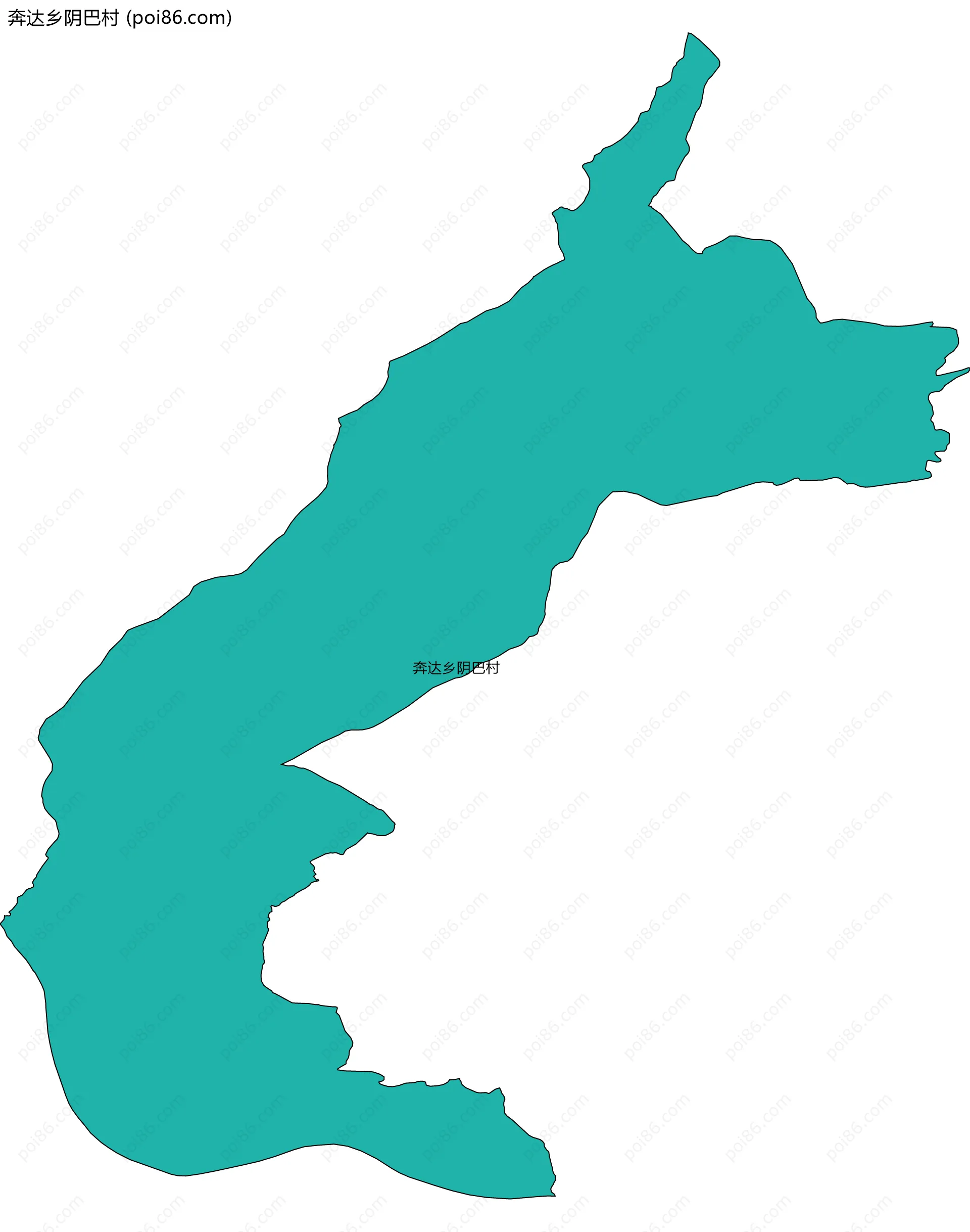 奔达乡阴巴村边界地图