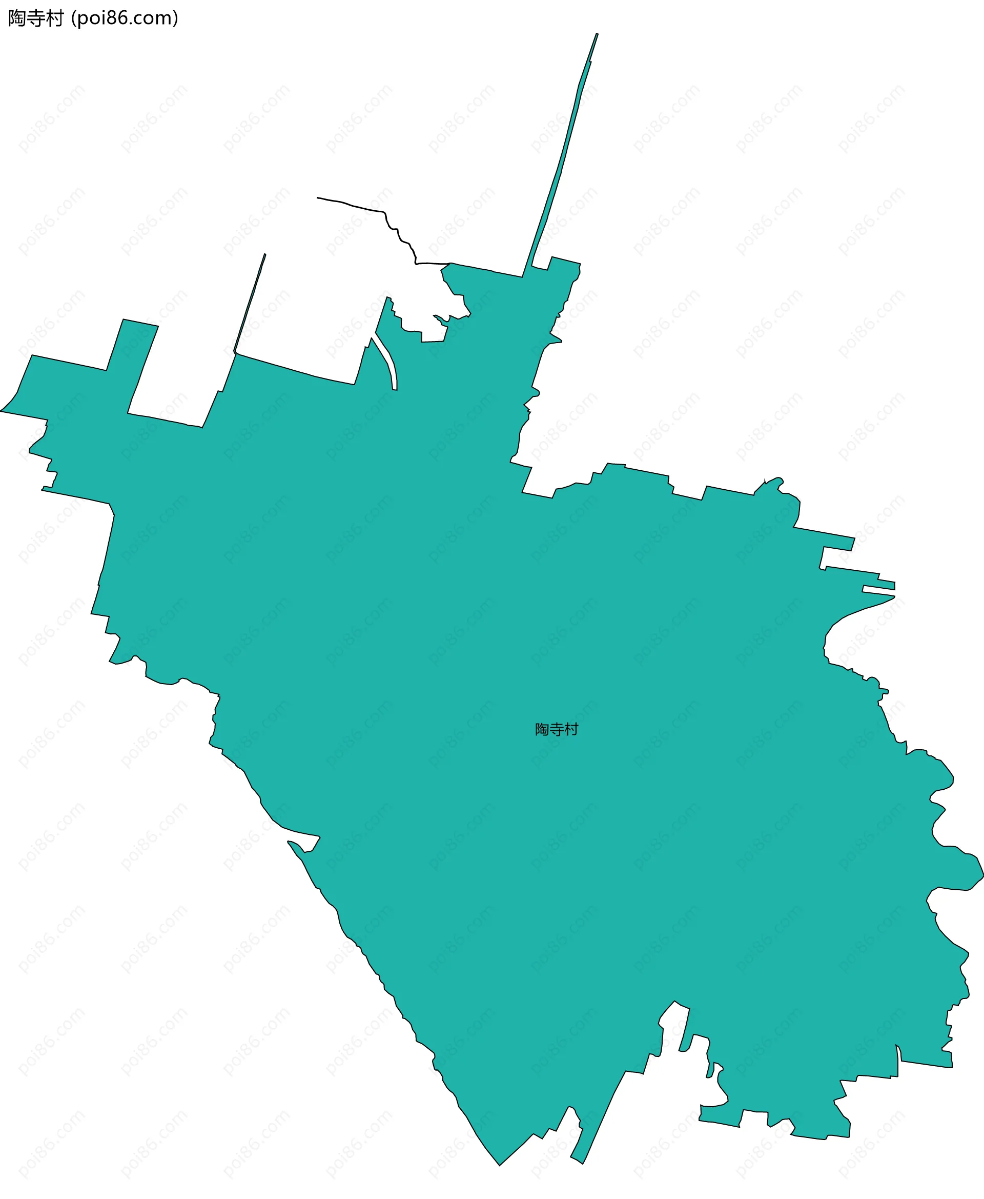 陶寺村边界地图