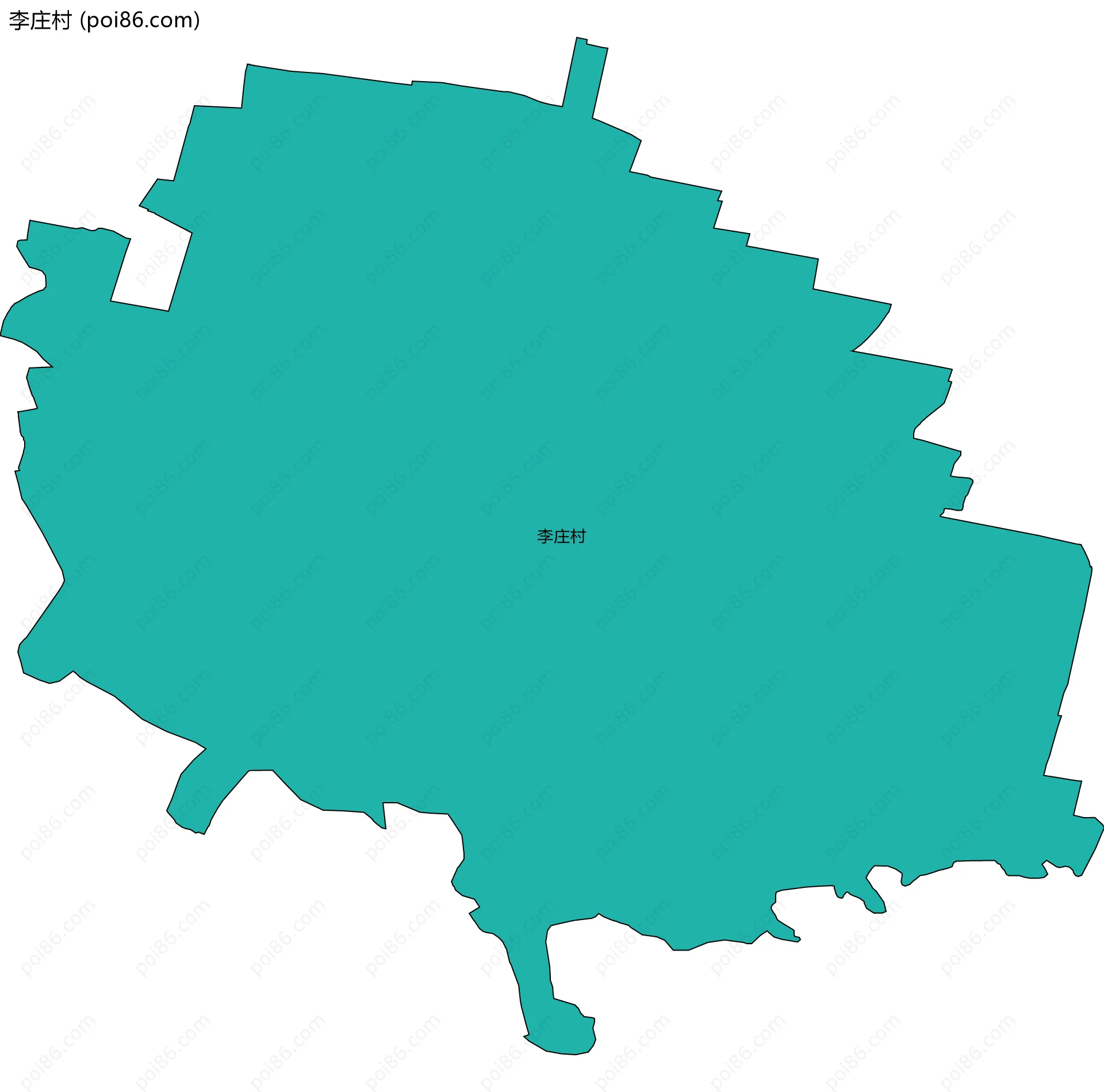 李庄村边界地图