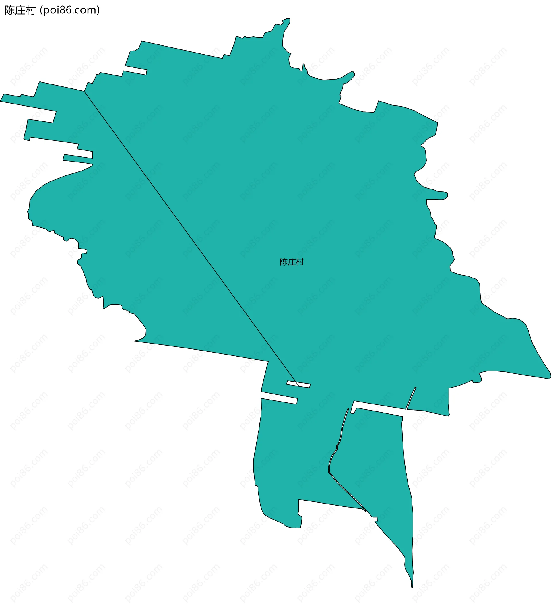 陈庄村边界地图