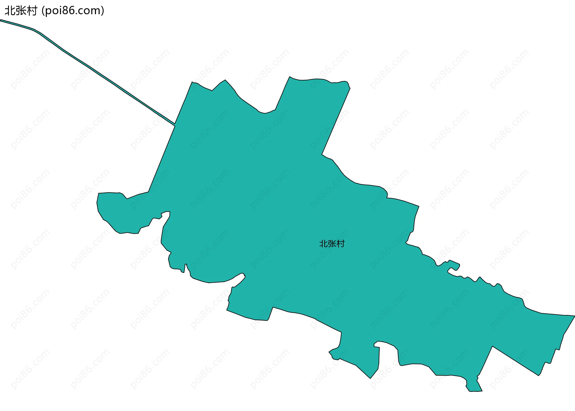 北张村边界地图