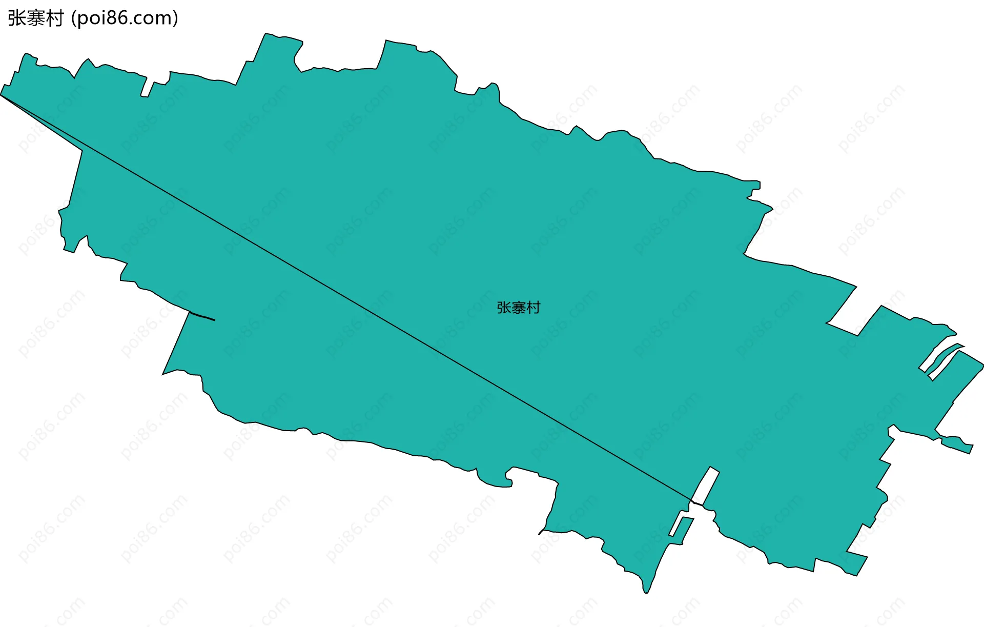 张寨村边界地图
