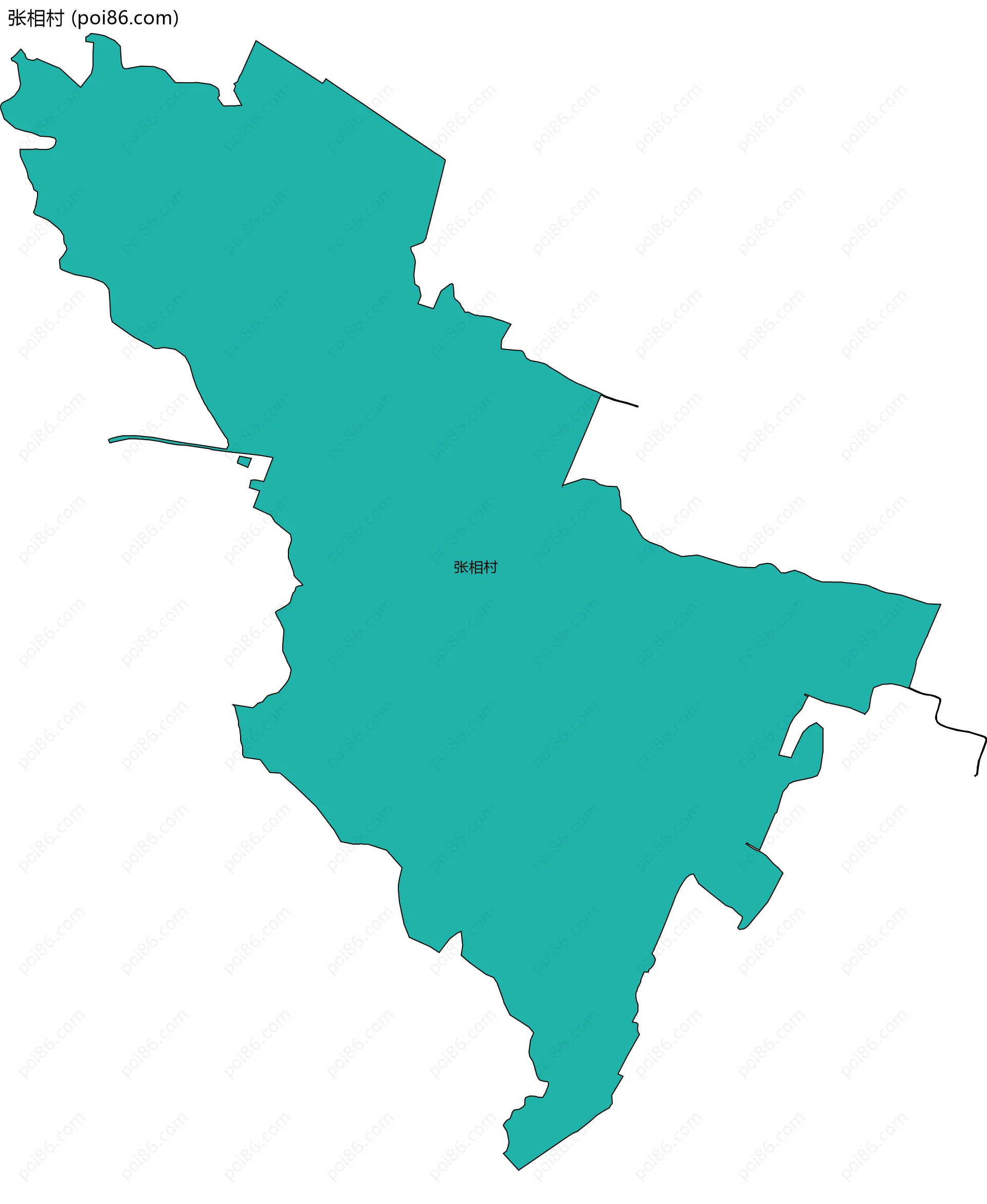 张相村边界地图