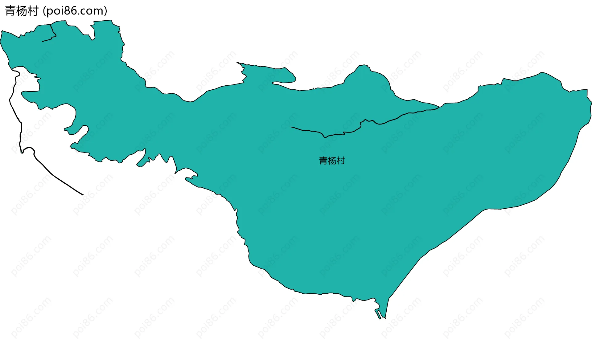 青杨村边界地图