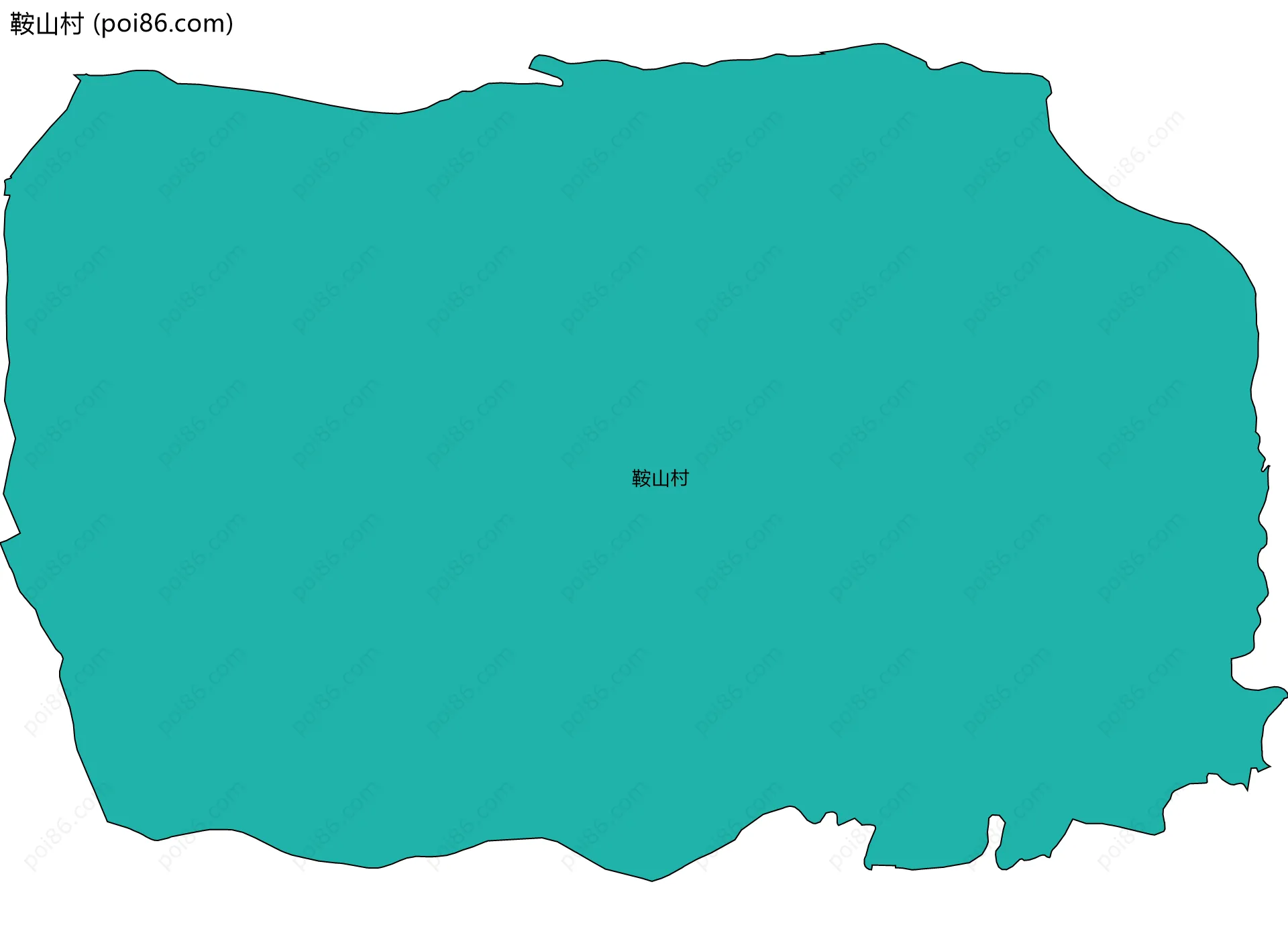 鞍山村边界地图