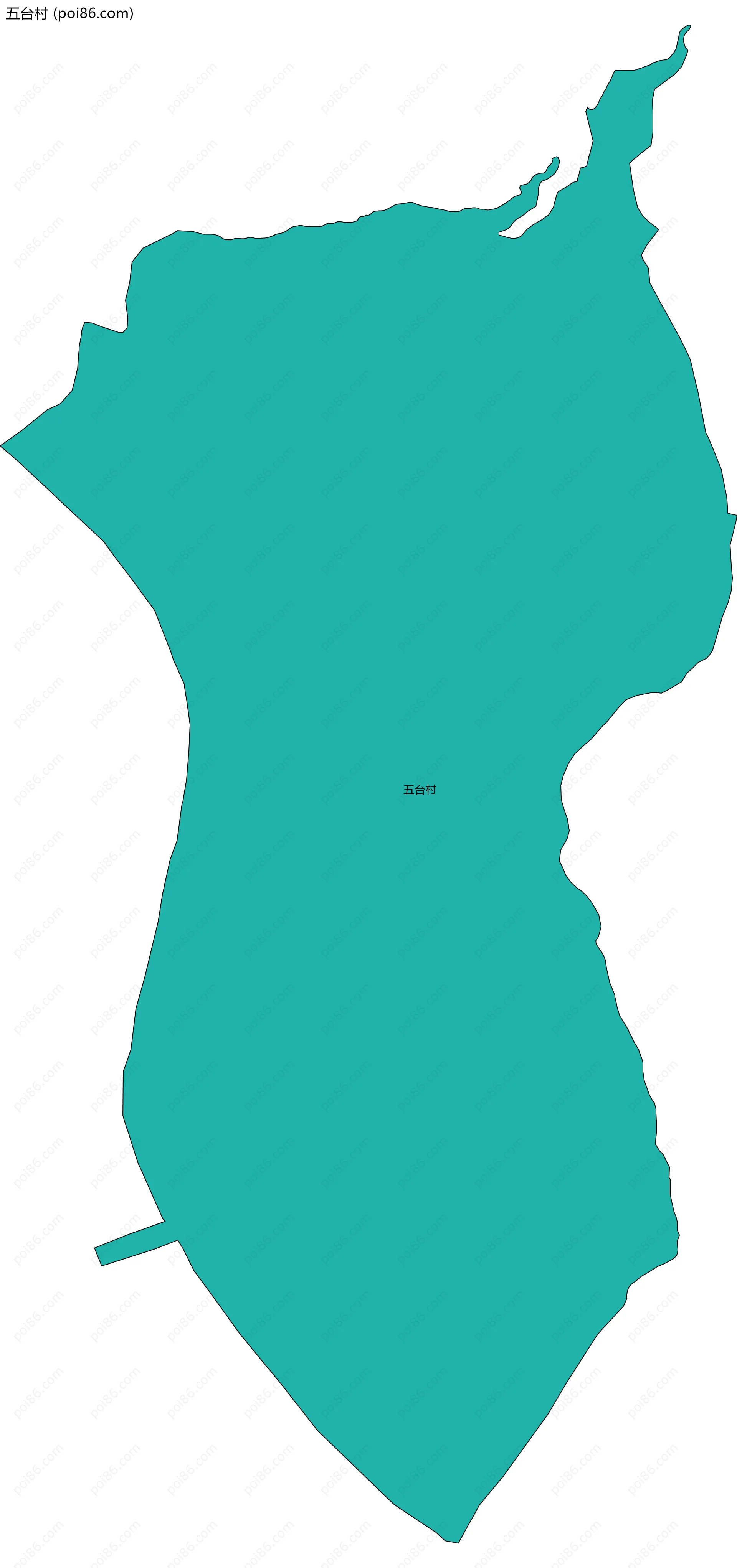 五台村边界地图