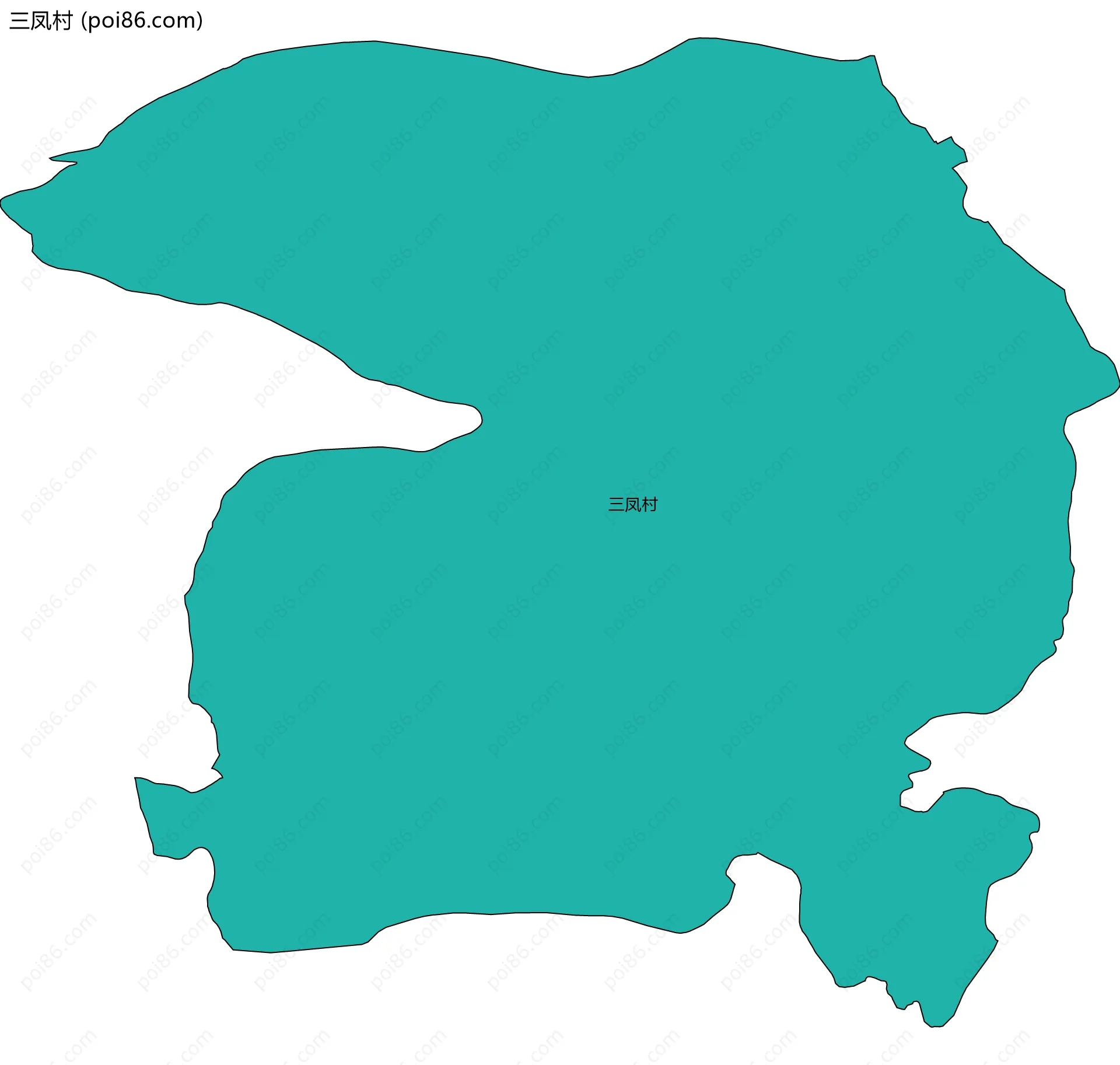 三凤村边界地图