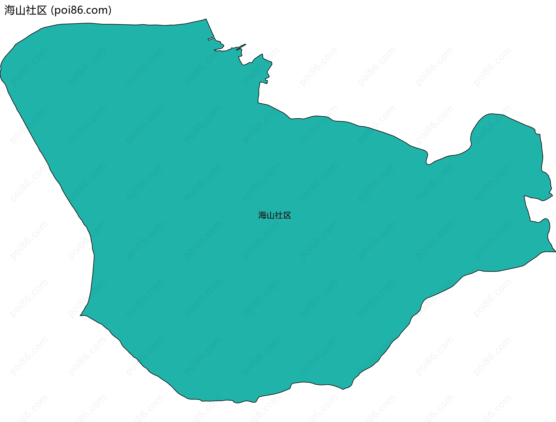 海山社区边界地图