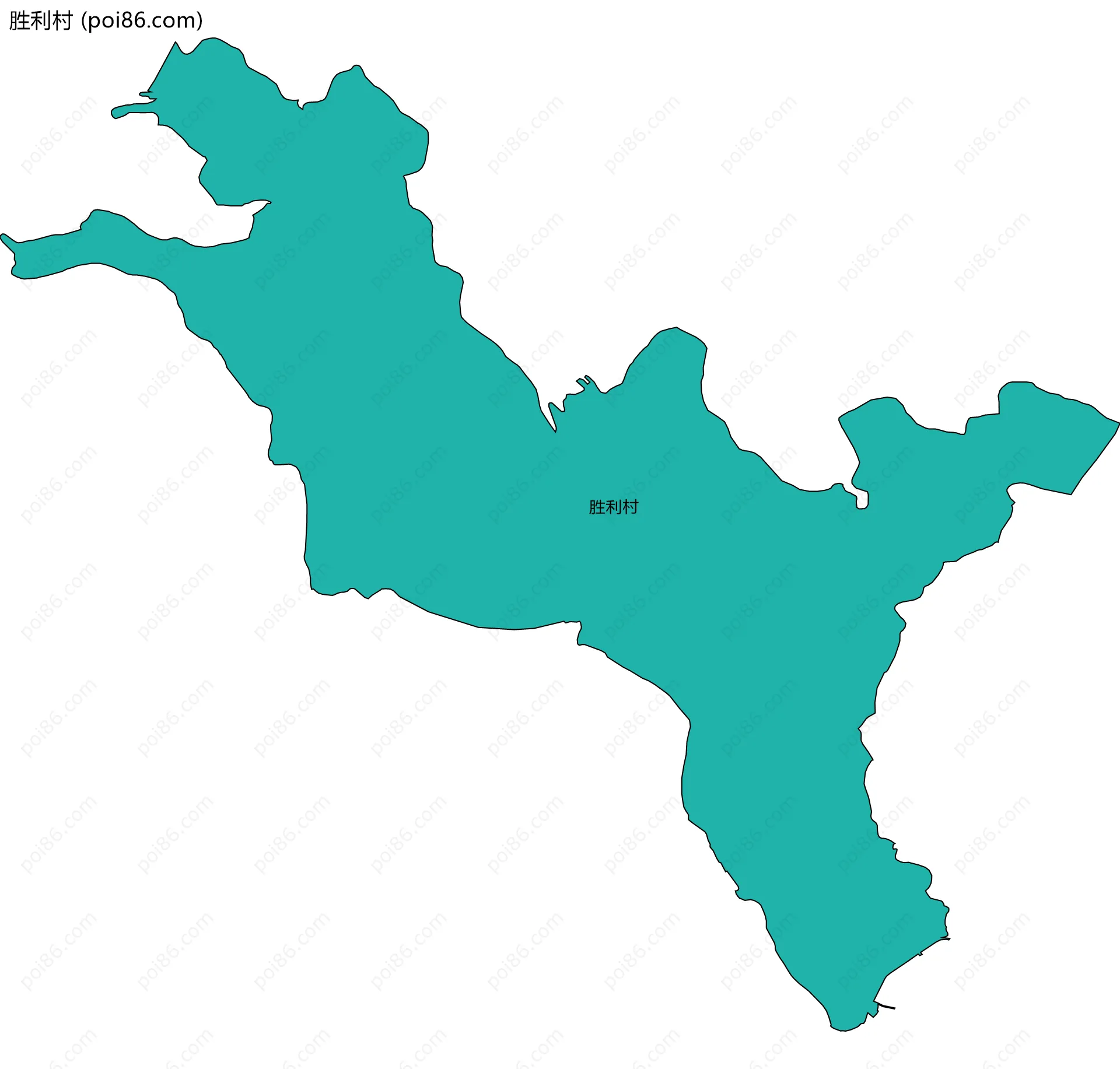 胜利村边界地图
