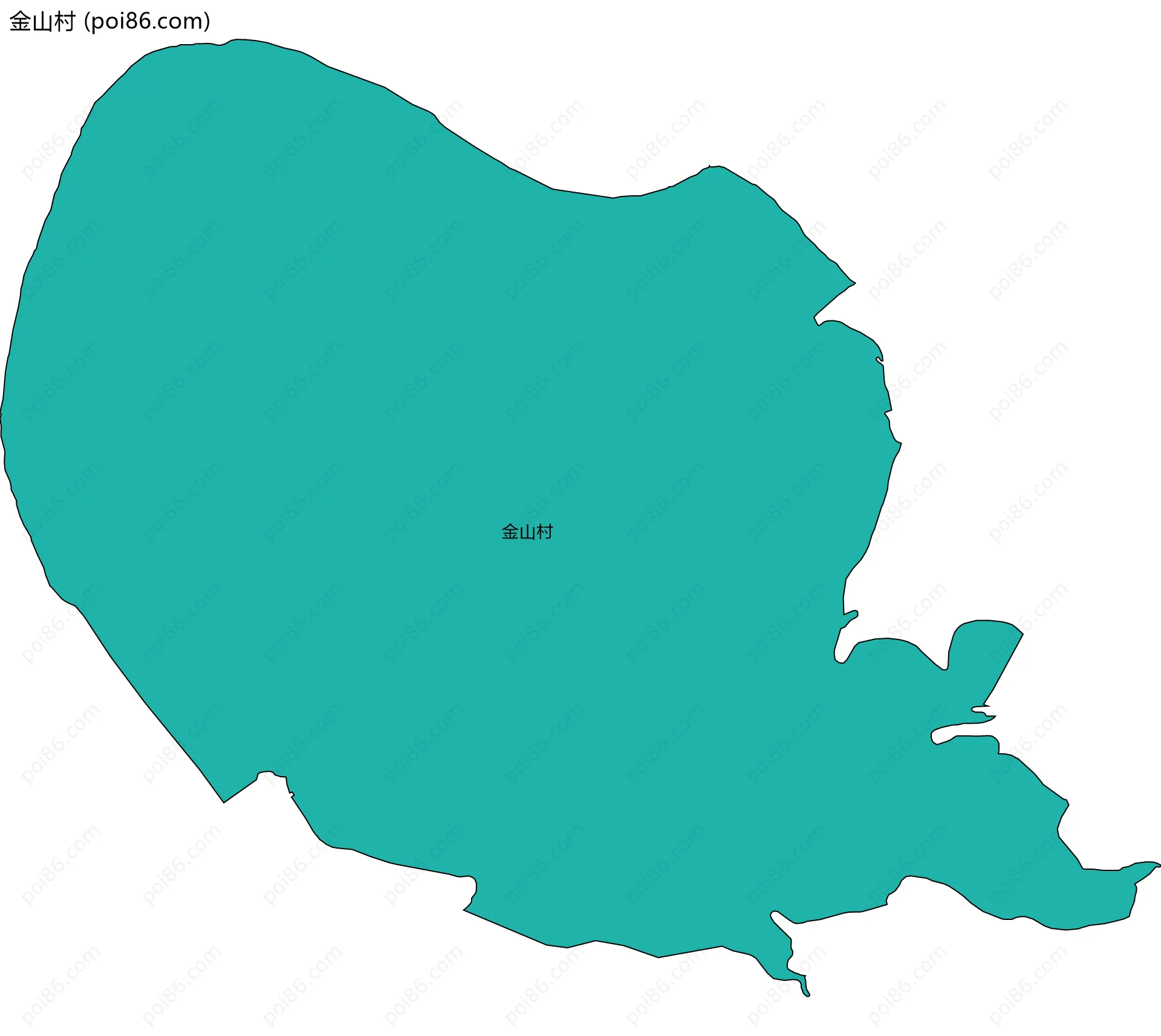 金山村边界地图