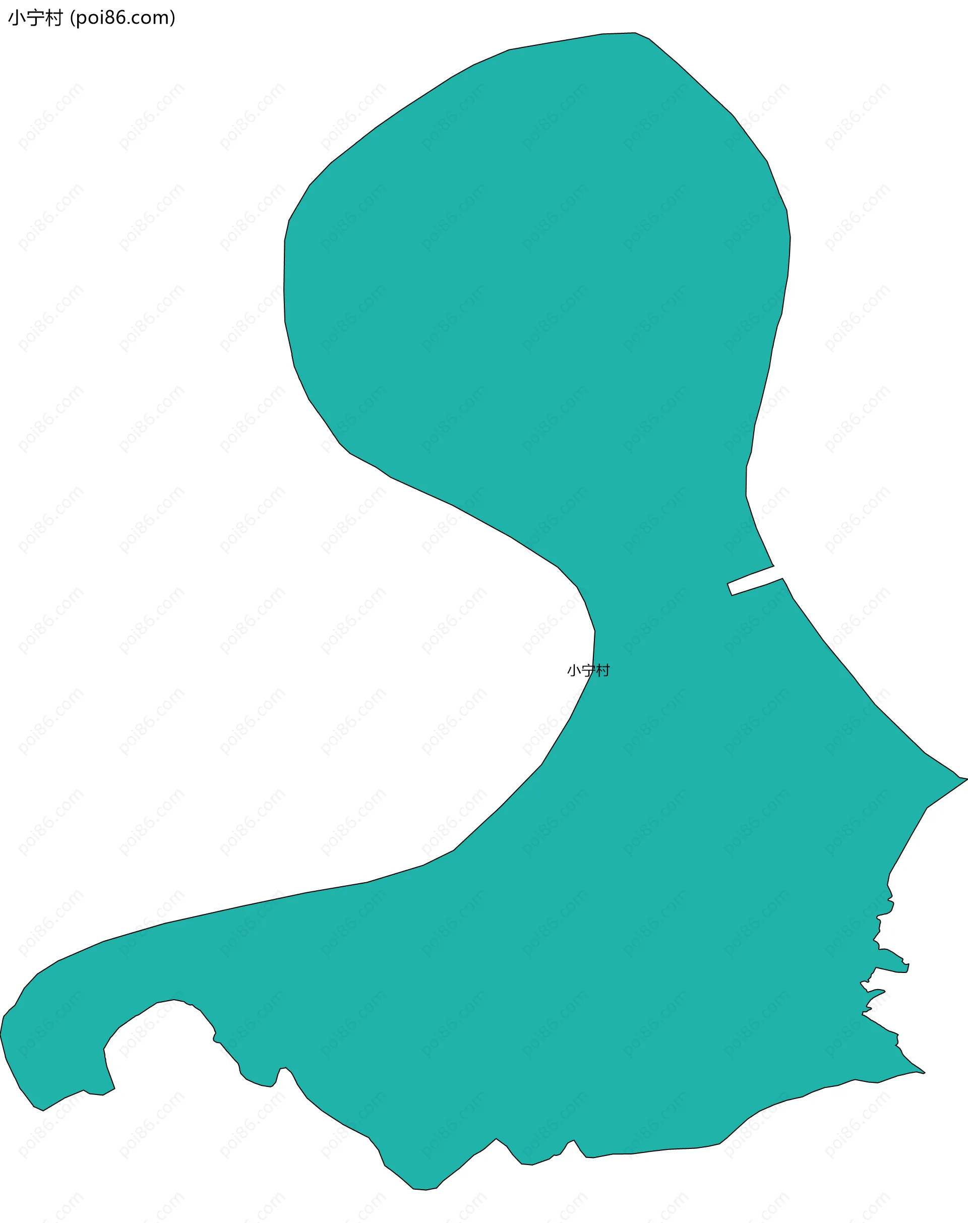 小宁村边界地图