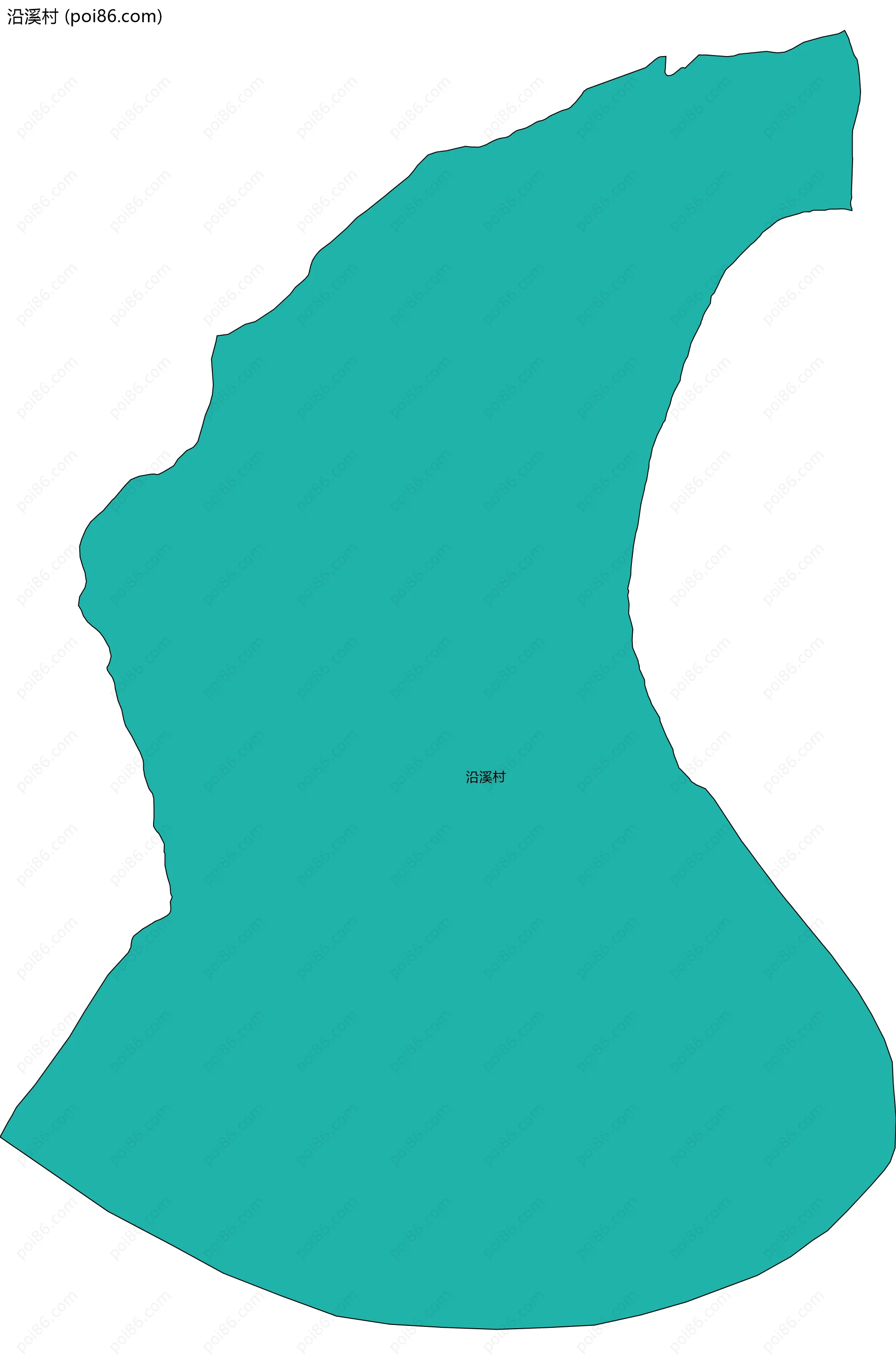 沿溪村边界地图