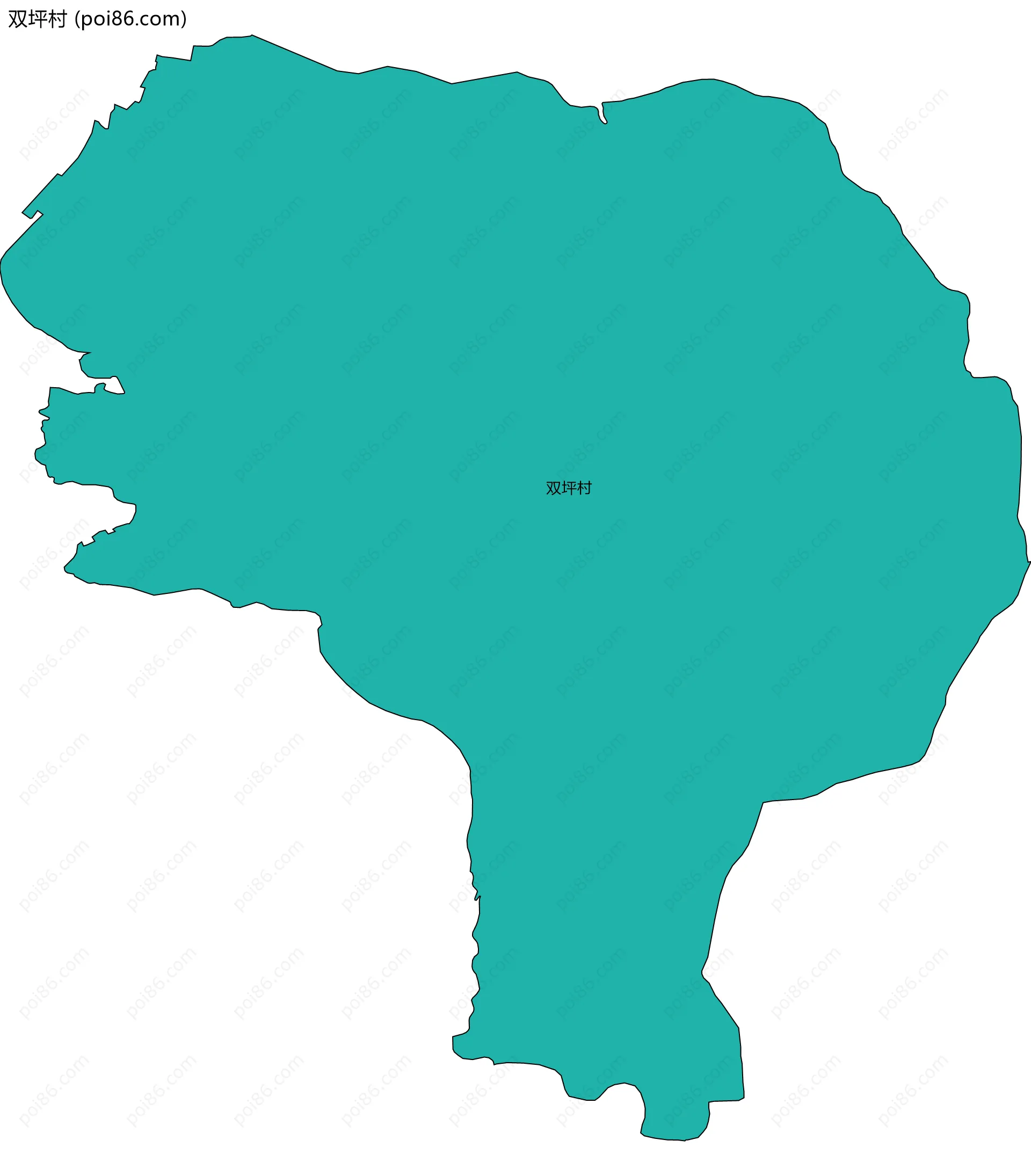 双坪村边界地图