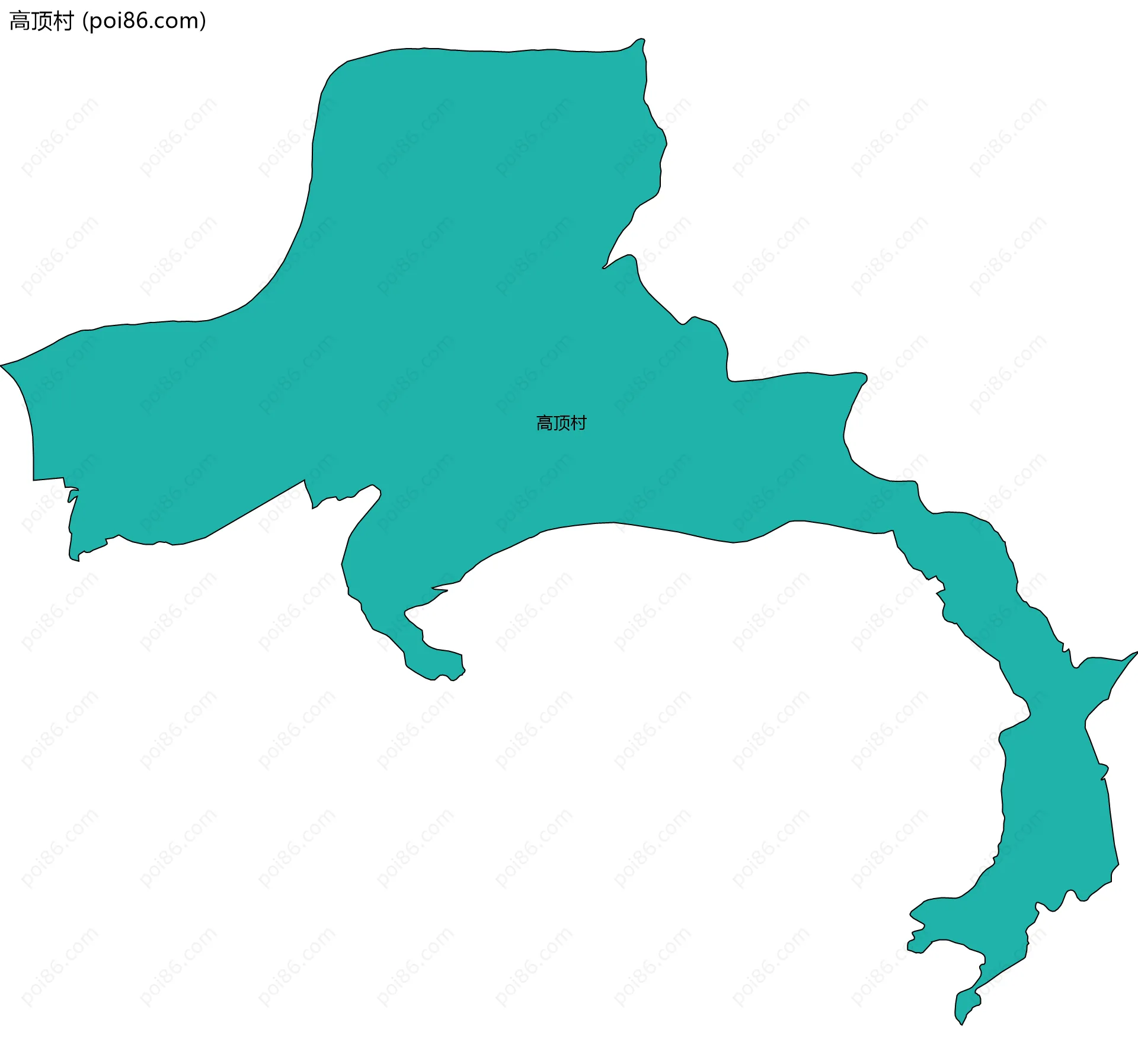 高顶村边界地图