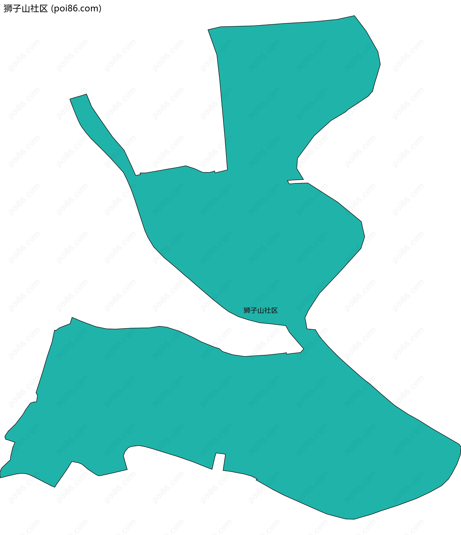 狮子山社区边界地图