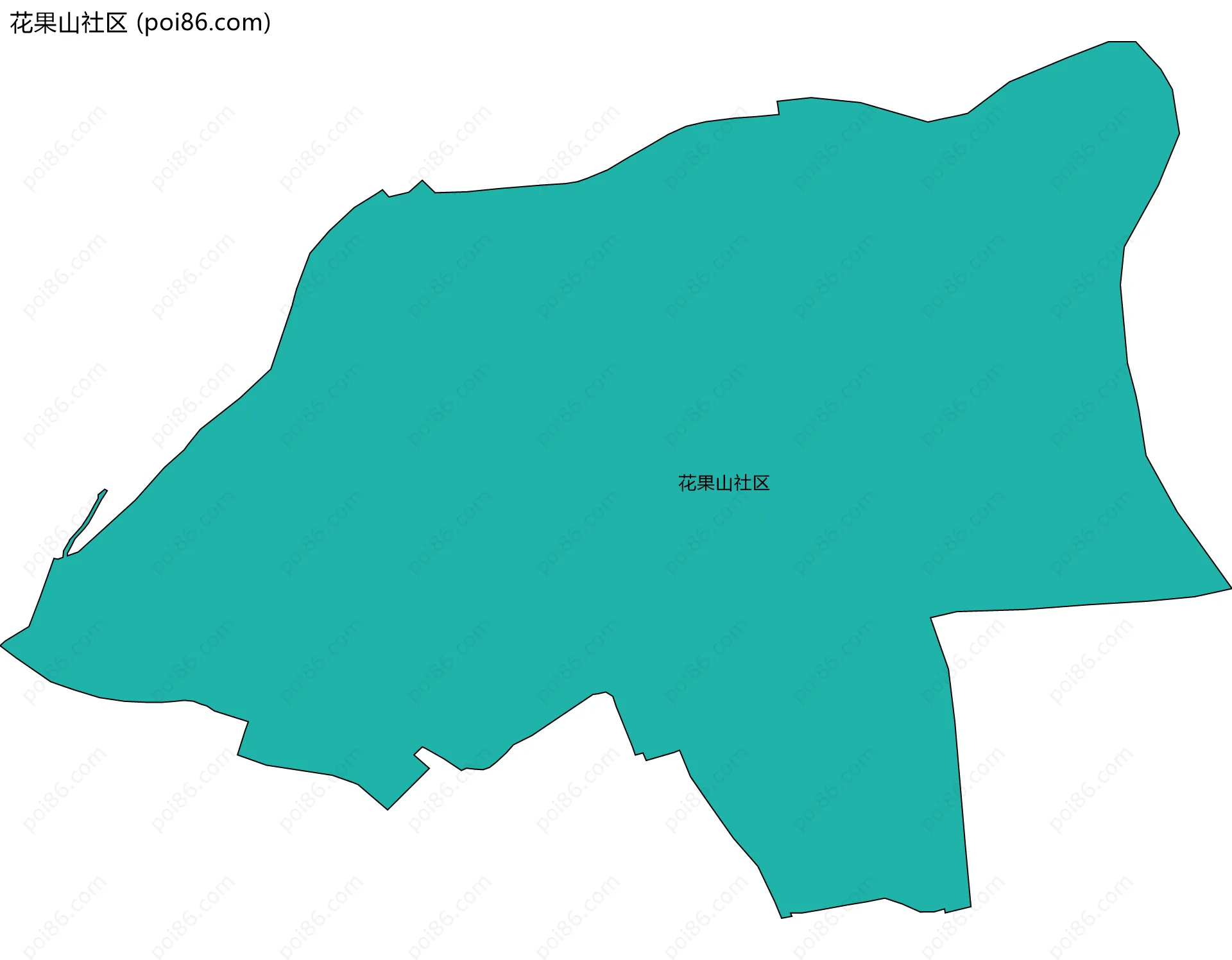 花果山社区边界地图