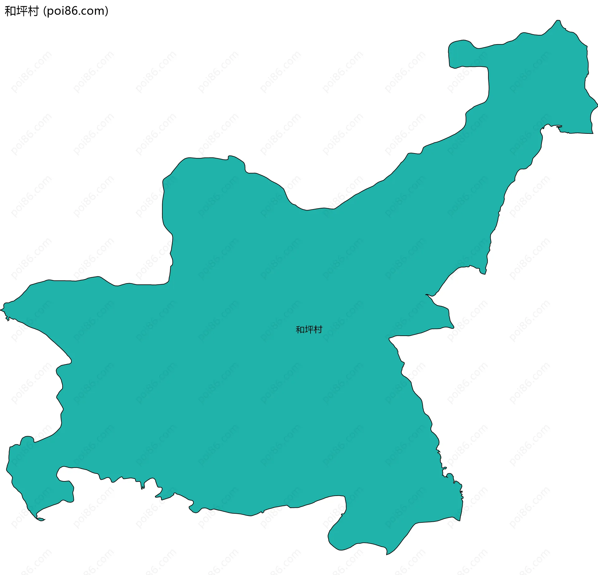 和坪村边界地图