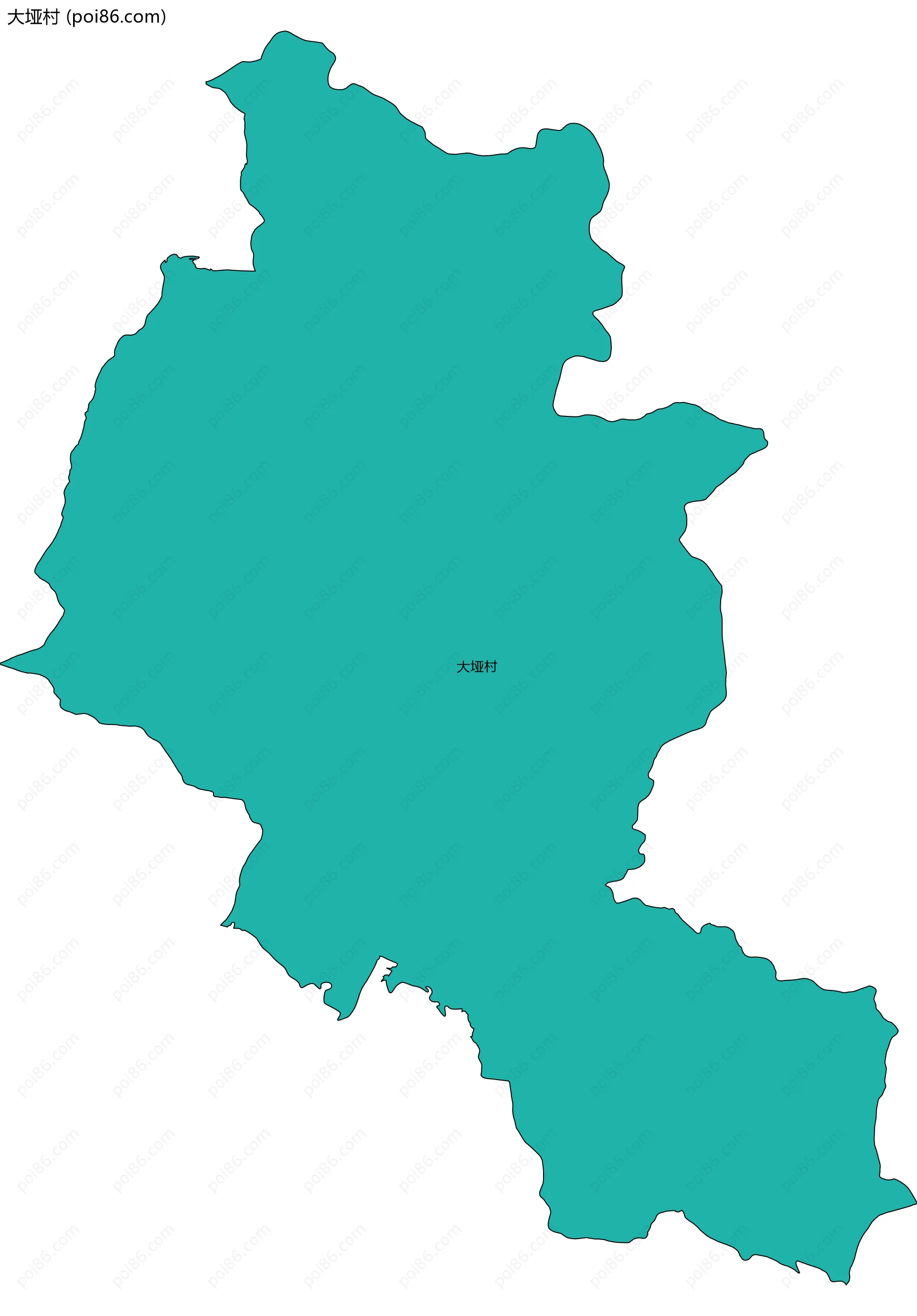 大垭村边界地图