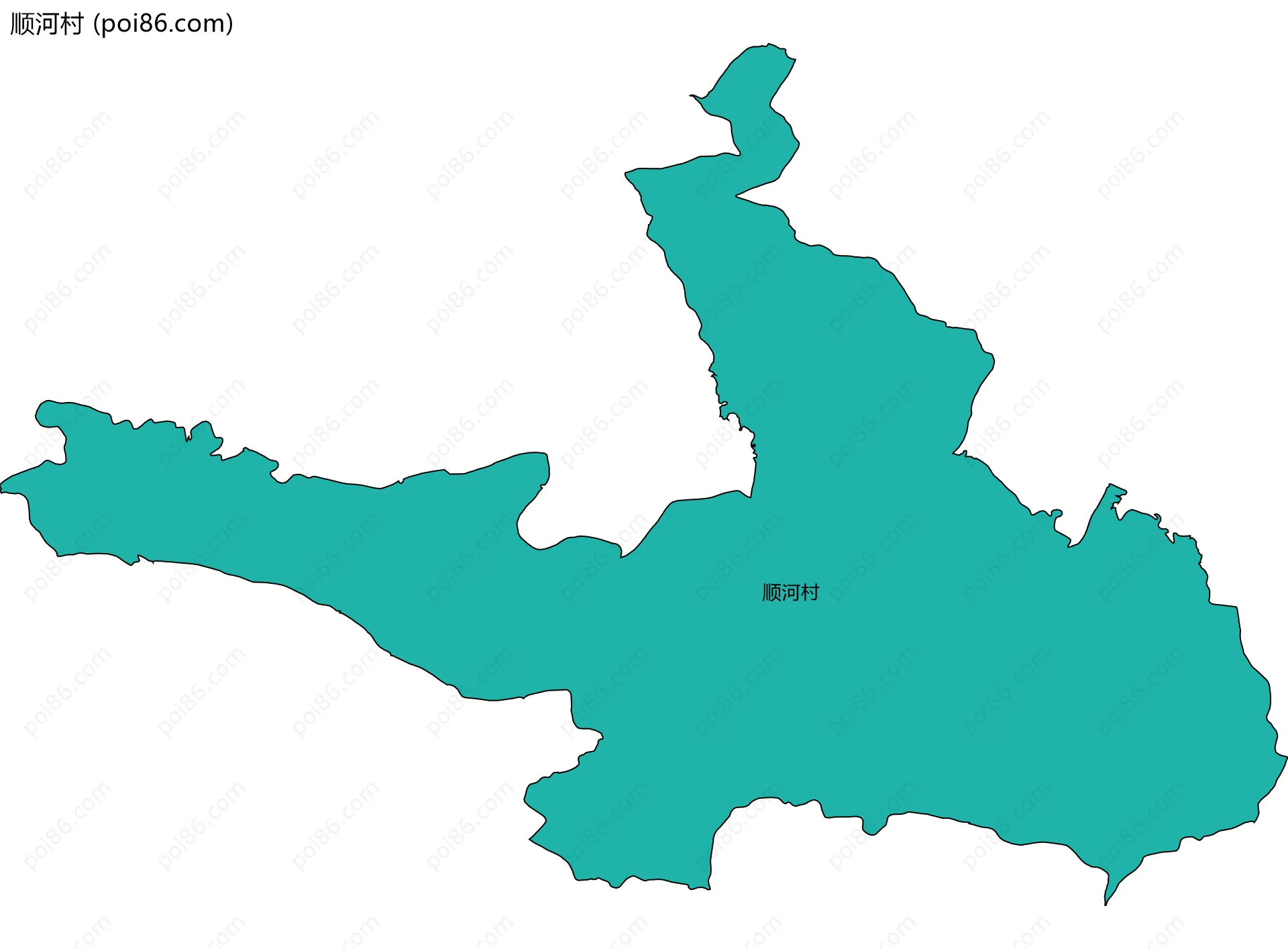 顺河村边界地图