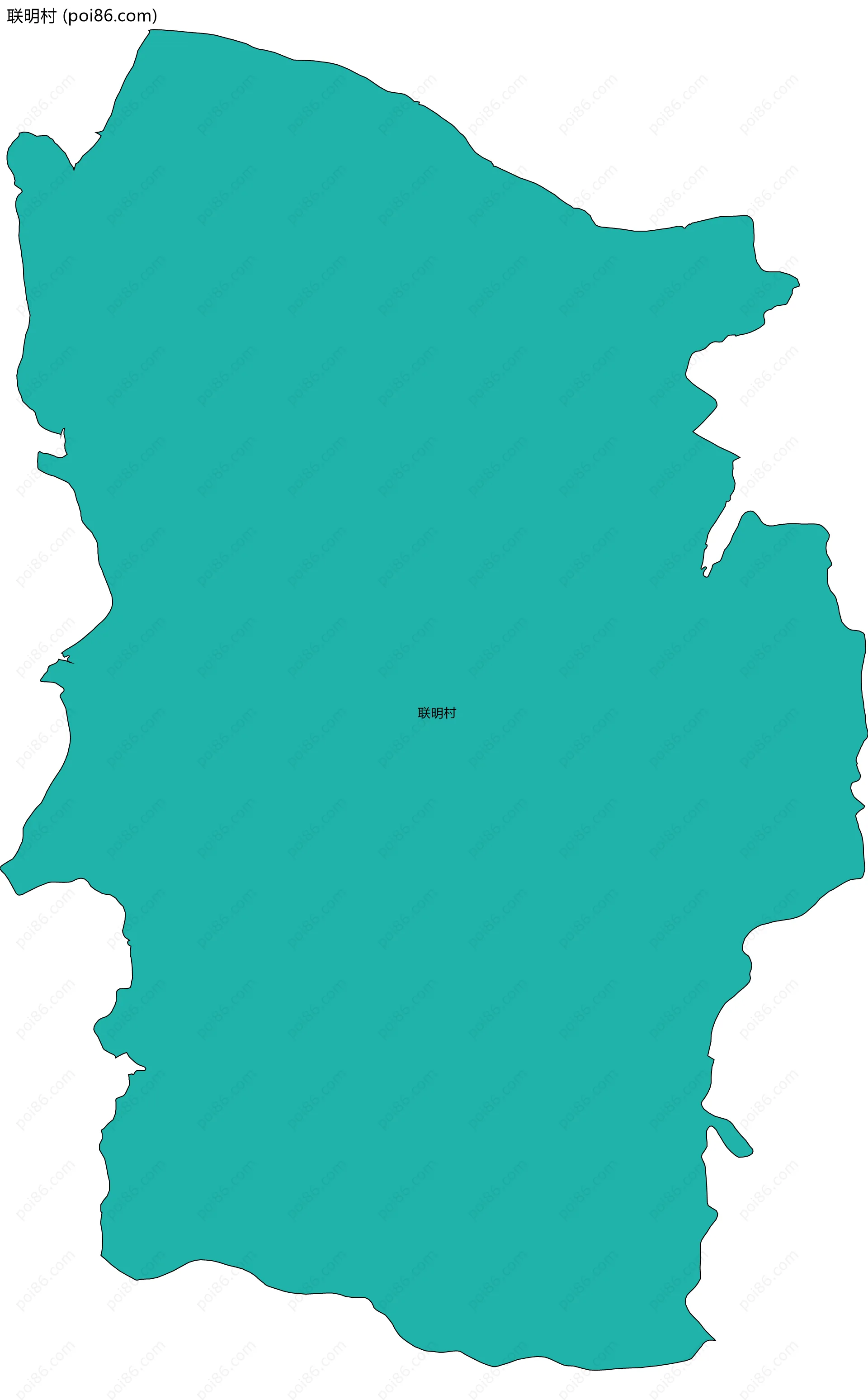 联明村边界地图