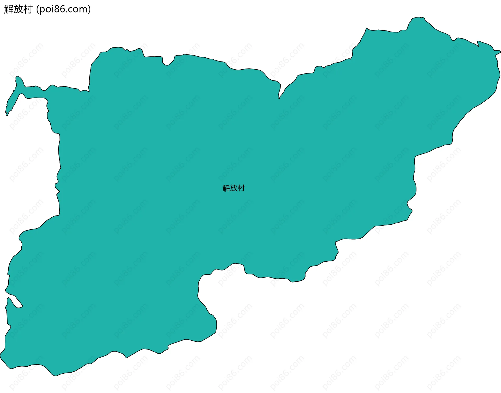 解放村边界地图