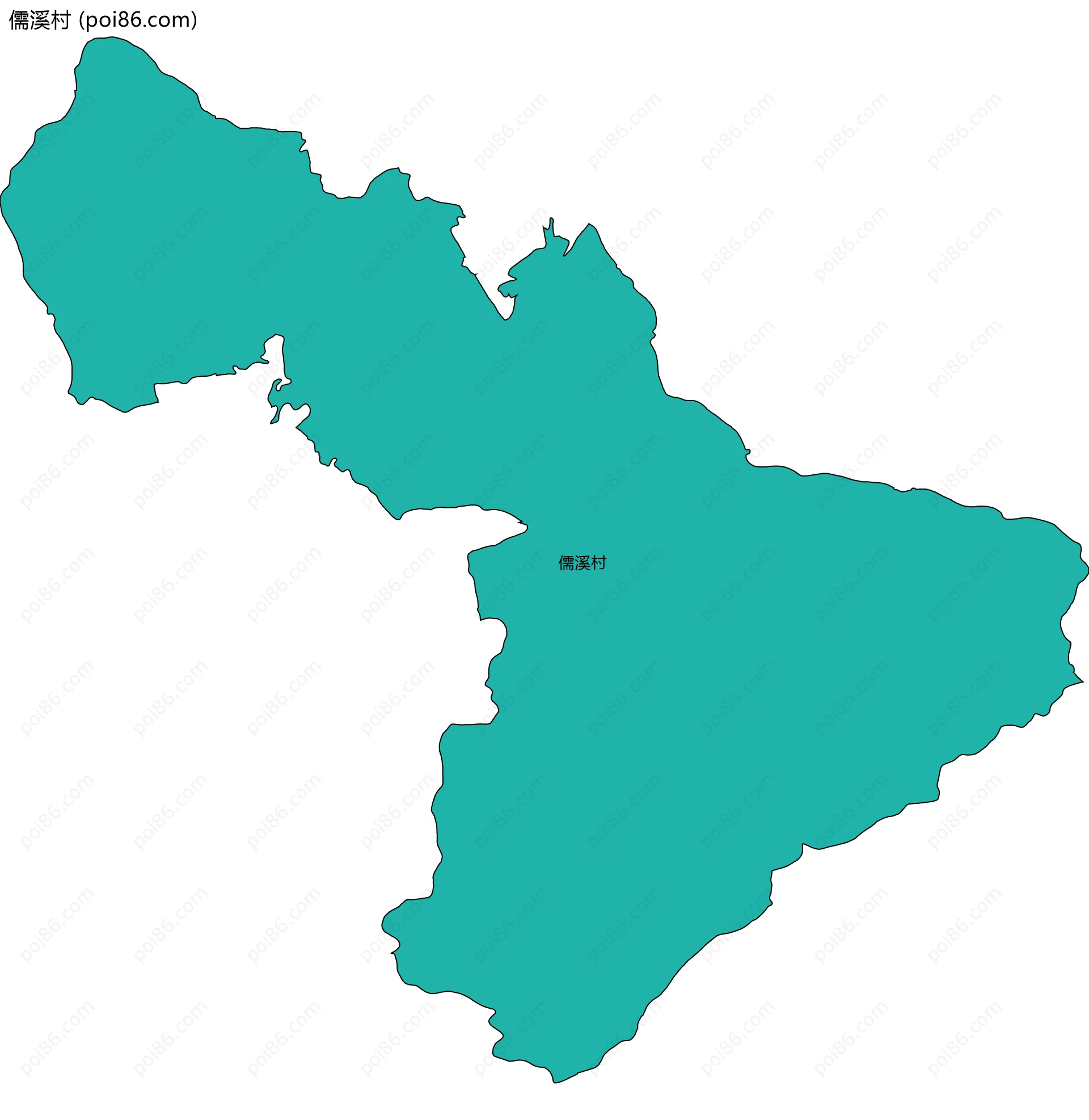 儒溪村边界地图