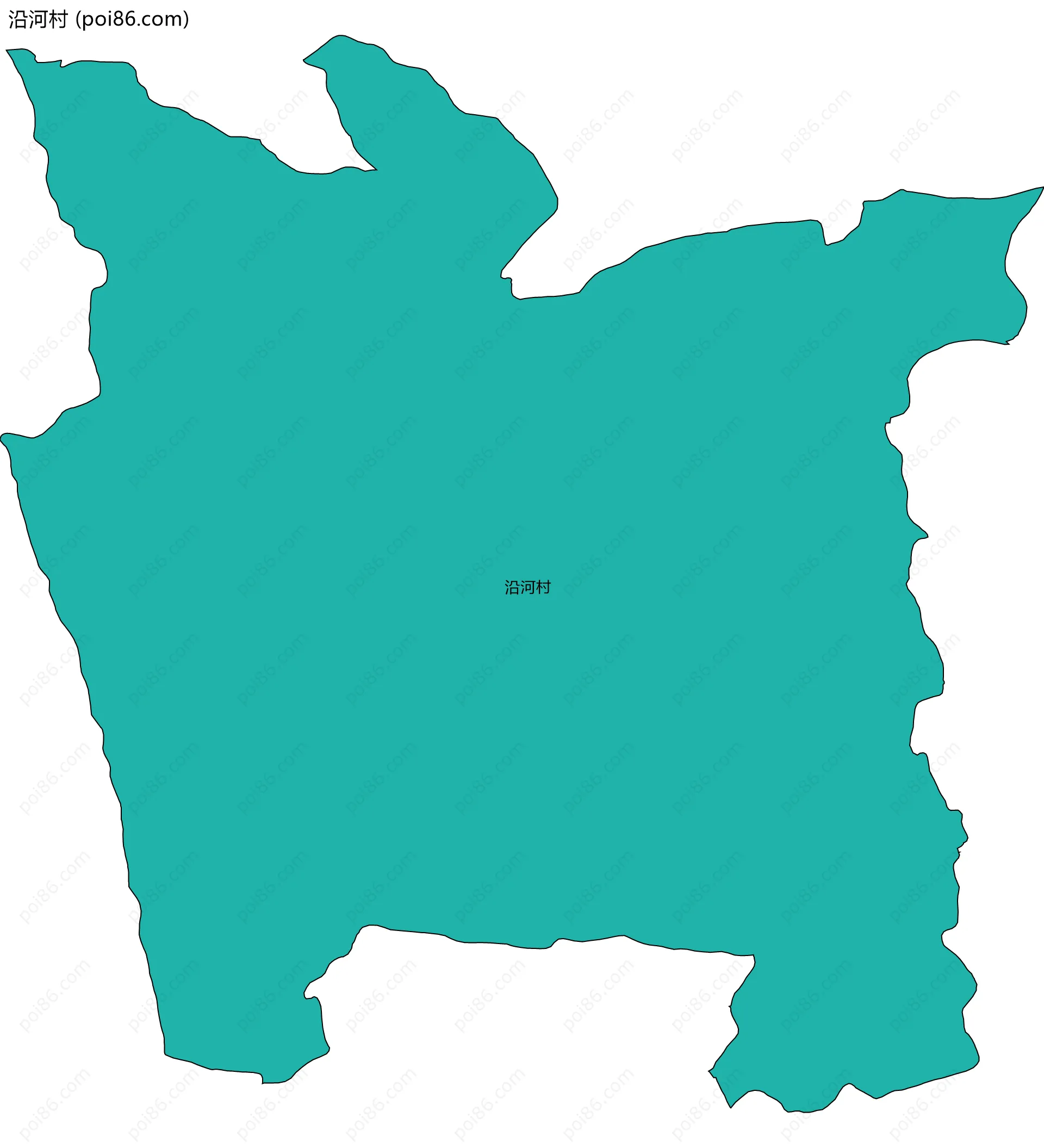 沿河村边界地图