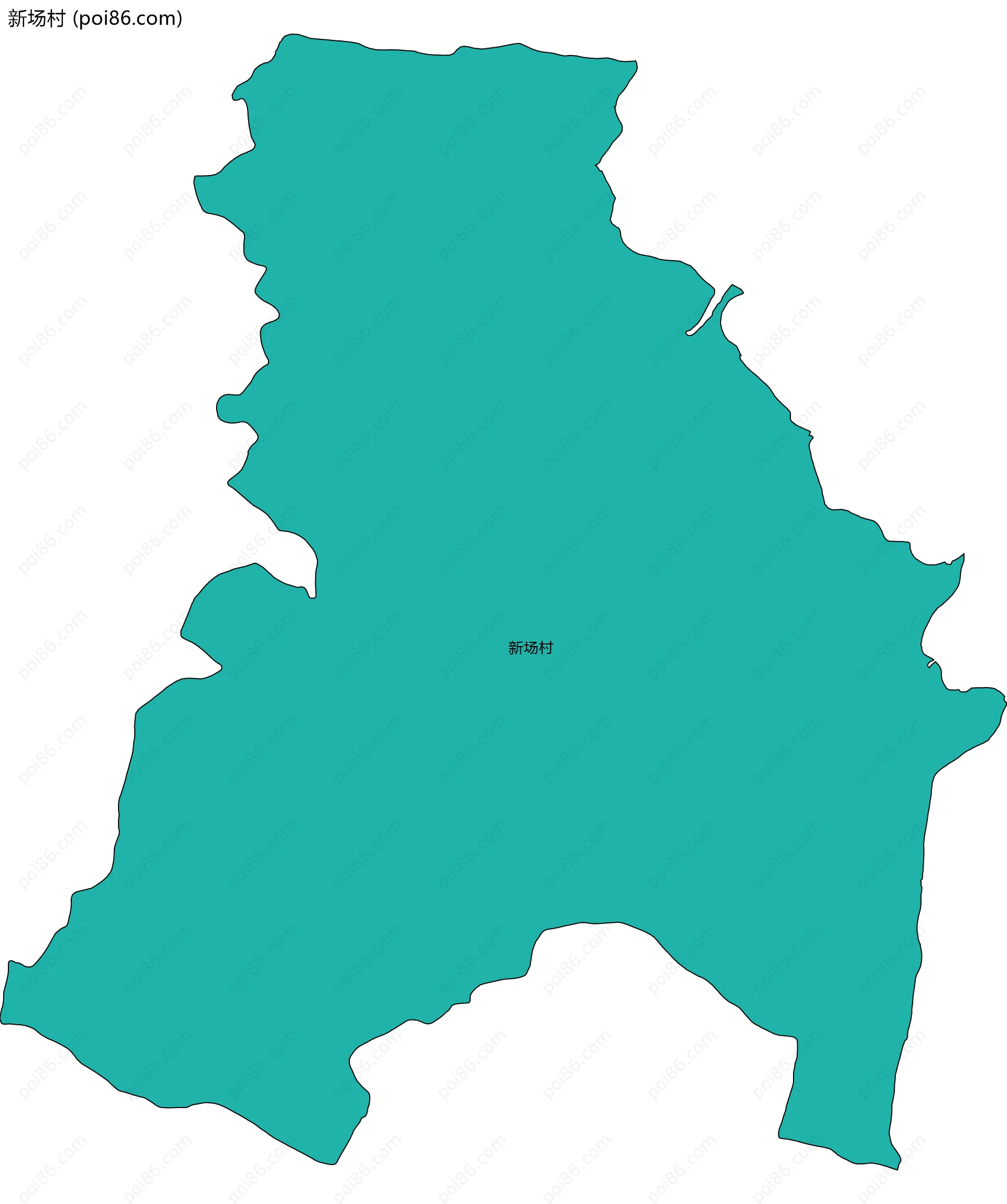 新场村边界地图