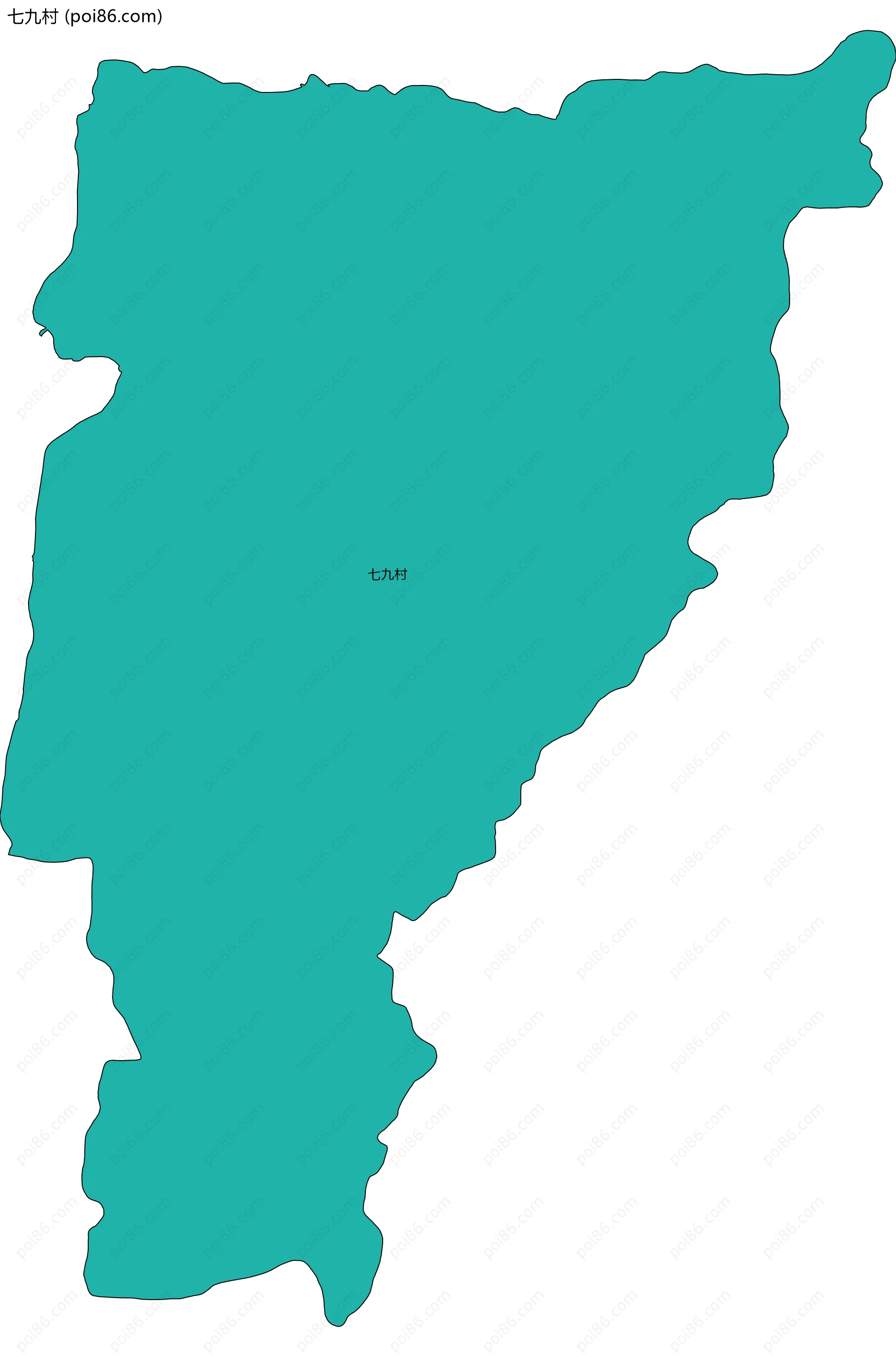 七九村边界地图