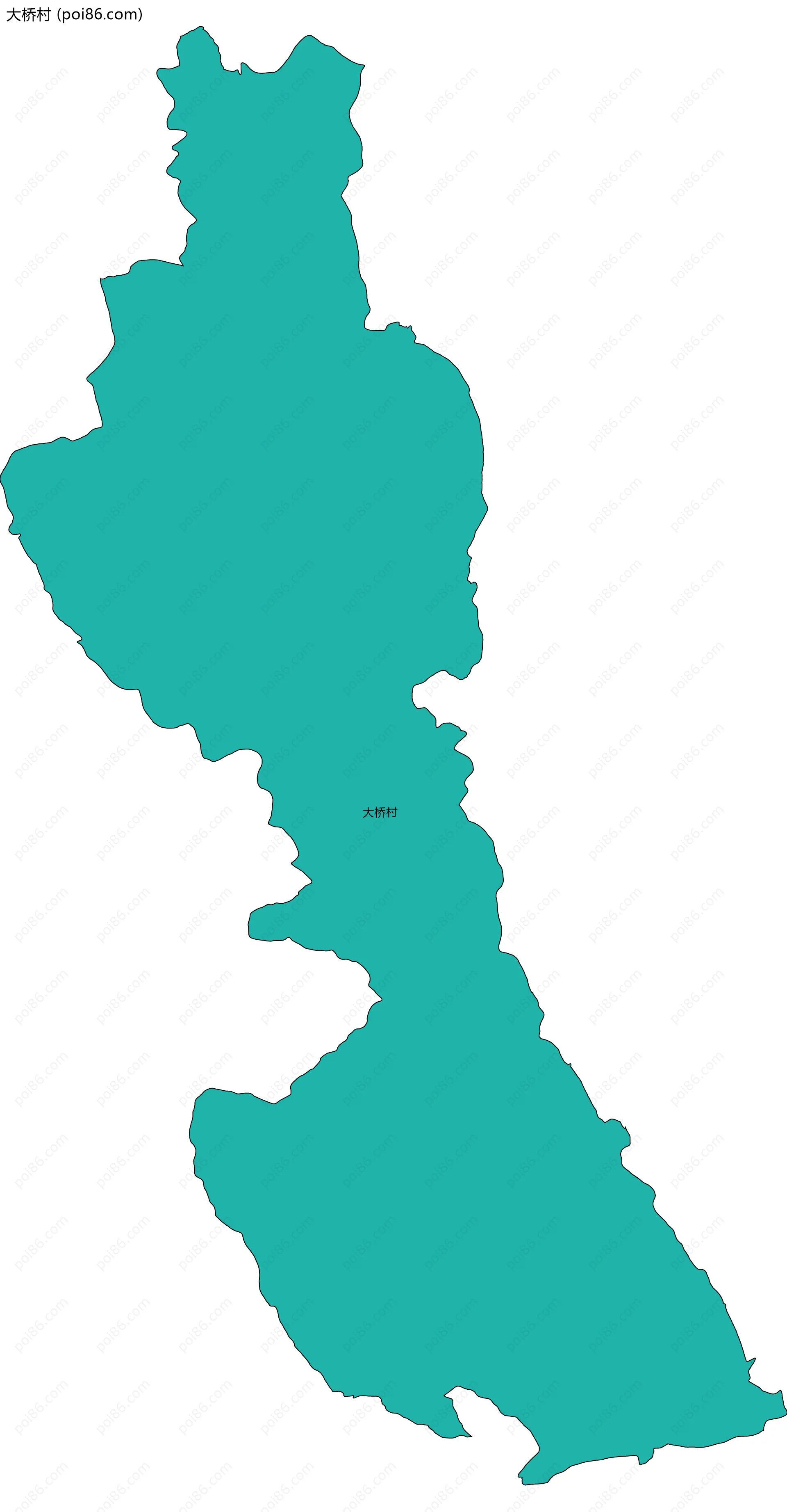 大桥村边界地图