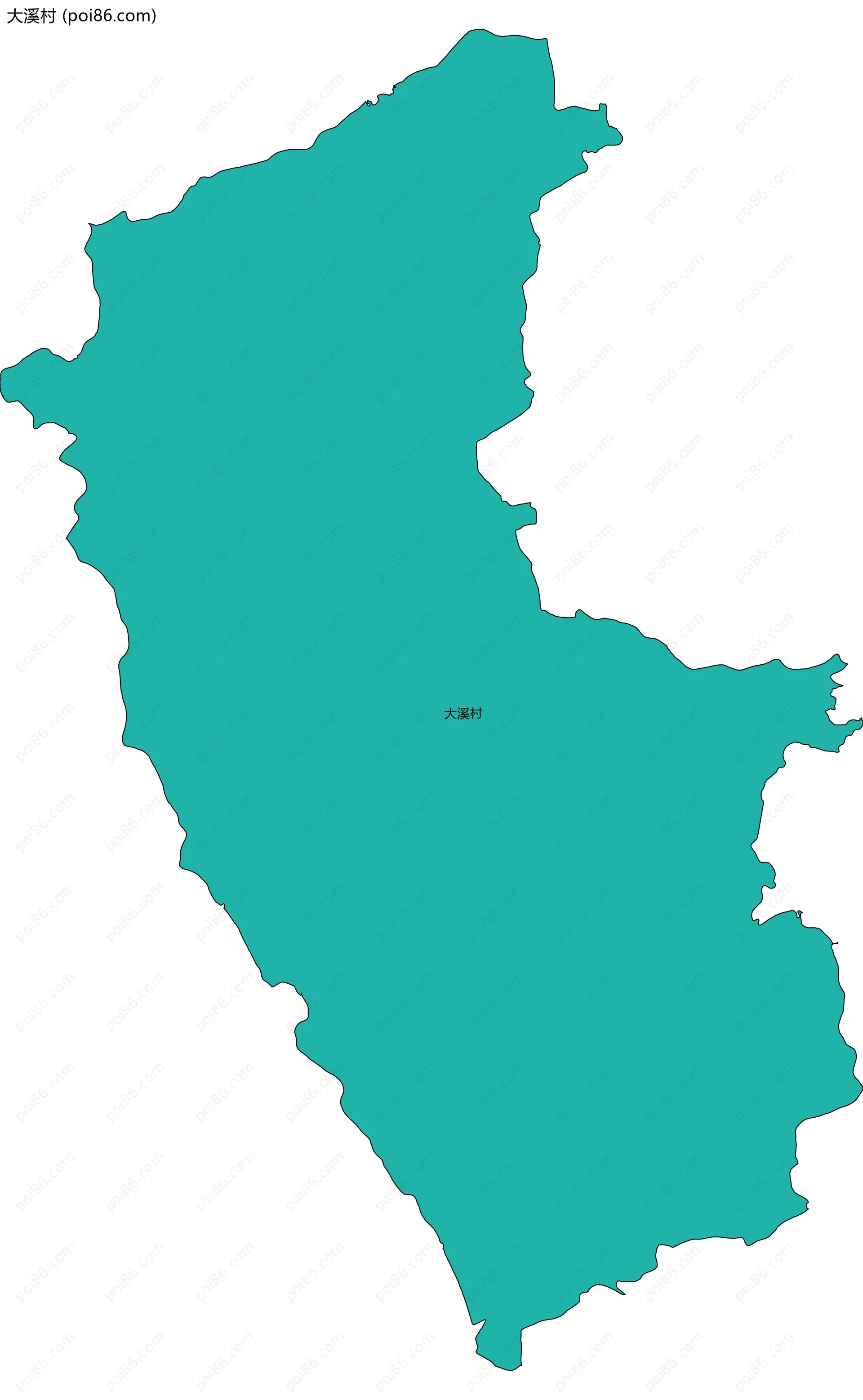 大溪村边界地图