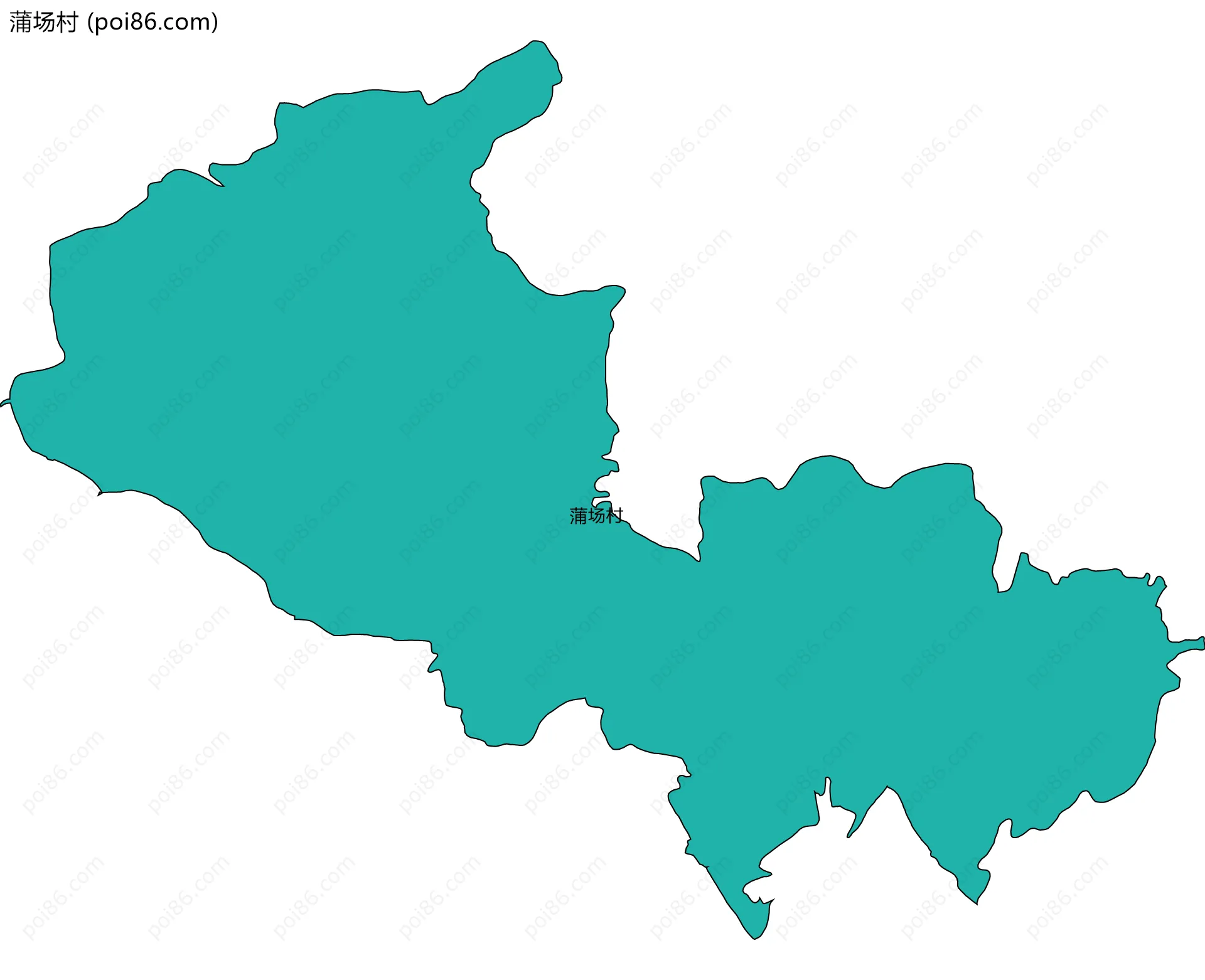 蒲场村边界地图
