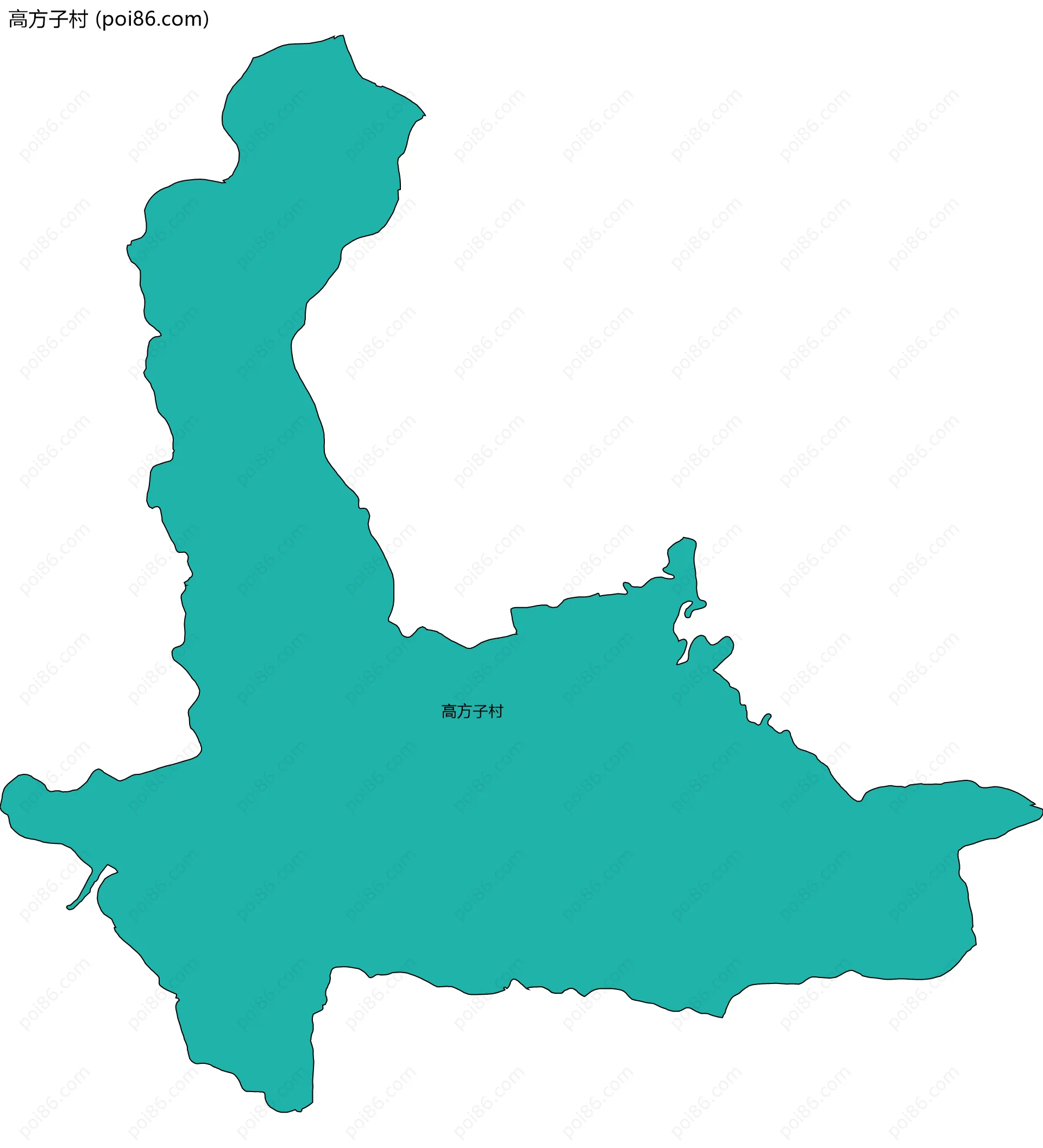 高方子村边界地图