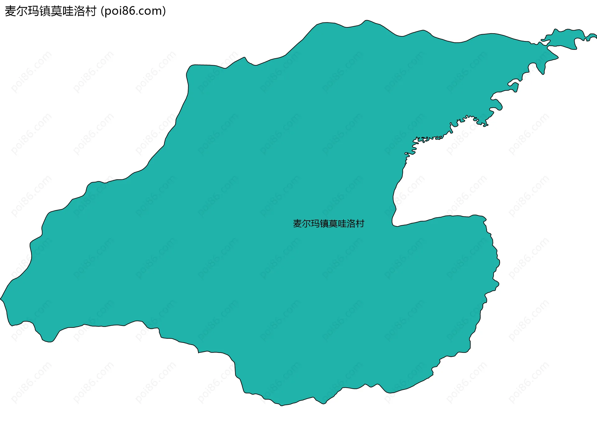 麦尔玛镇莫哇洛村边界地图
