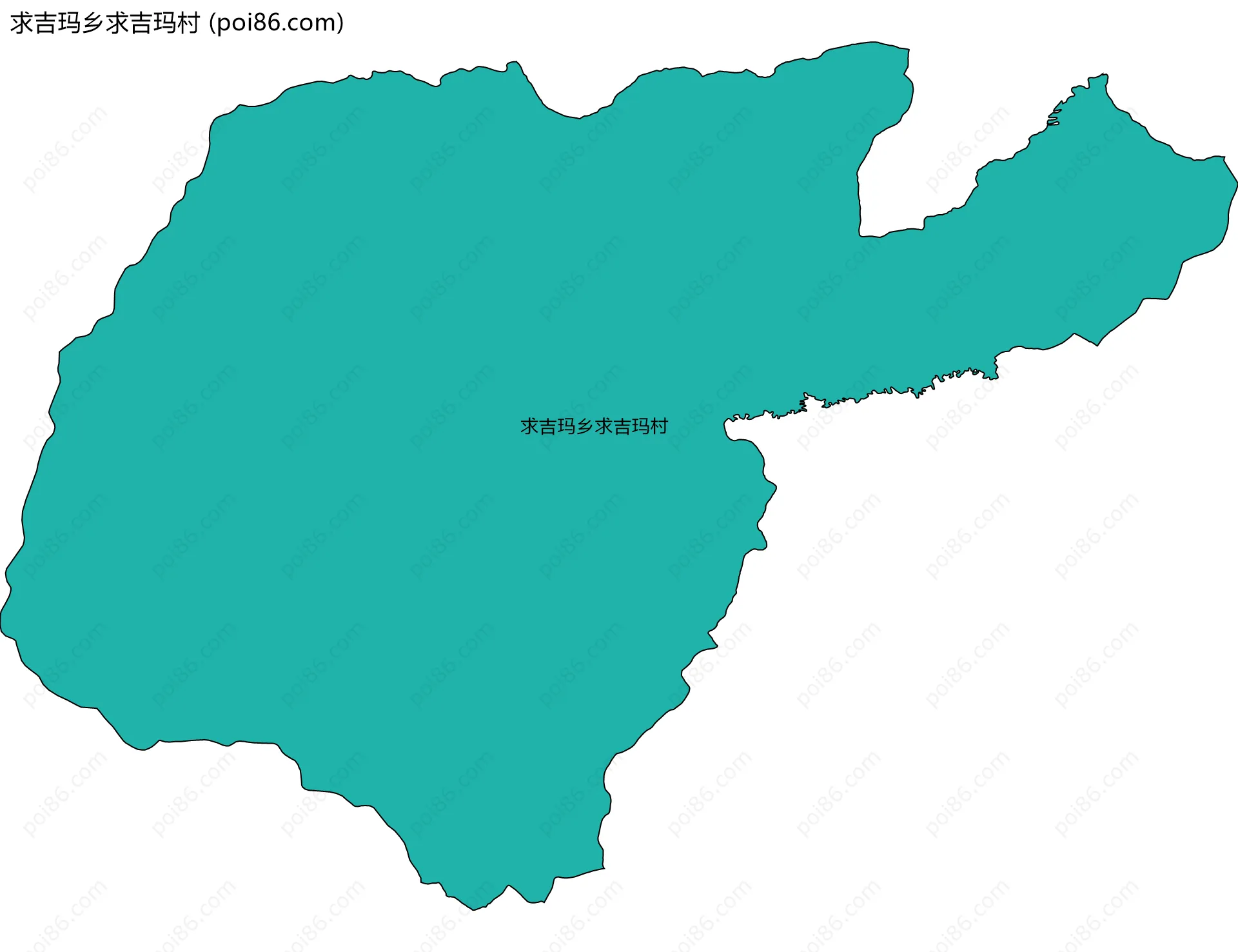 求吉玛乡求吉玛村边界地图