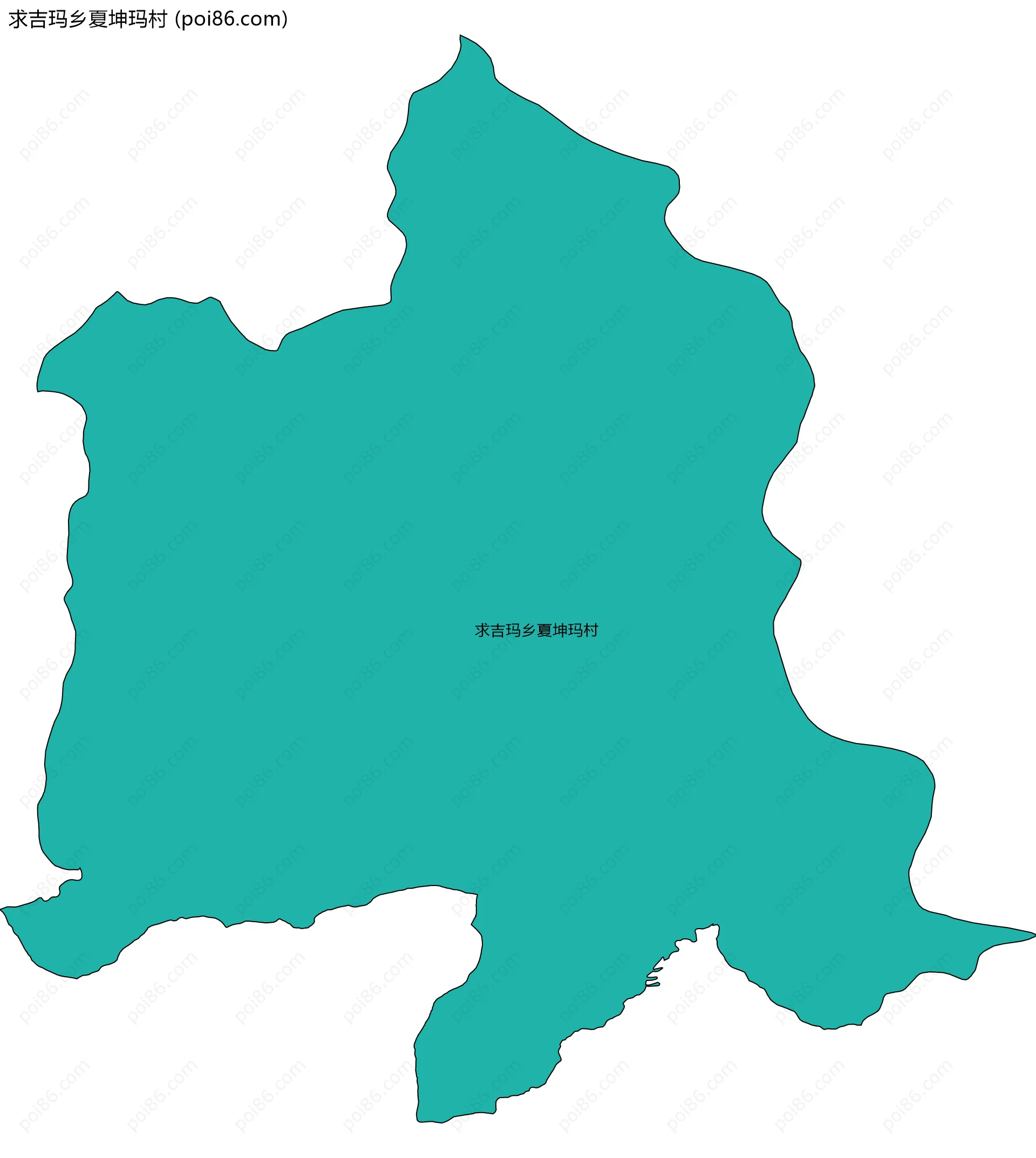 求吉玛乡夏坤玛村边界地图
