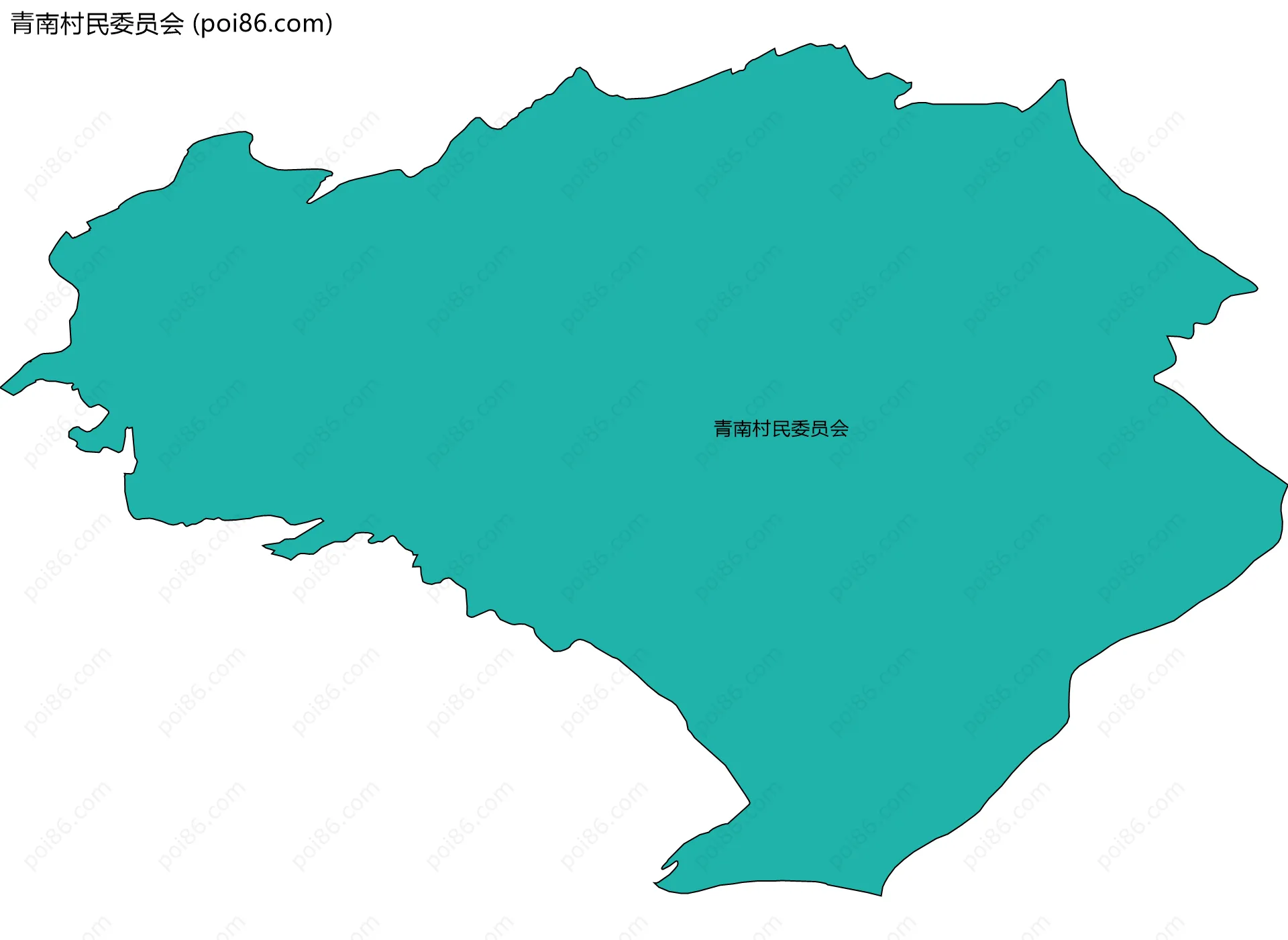 青南村民委员会边界地图