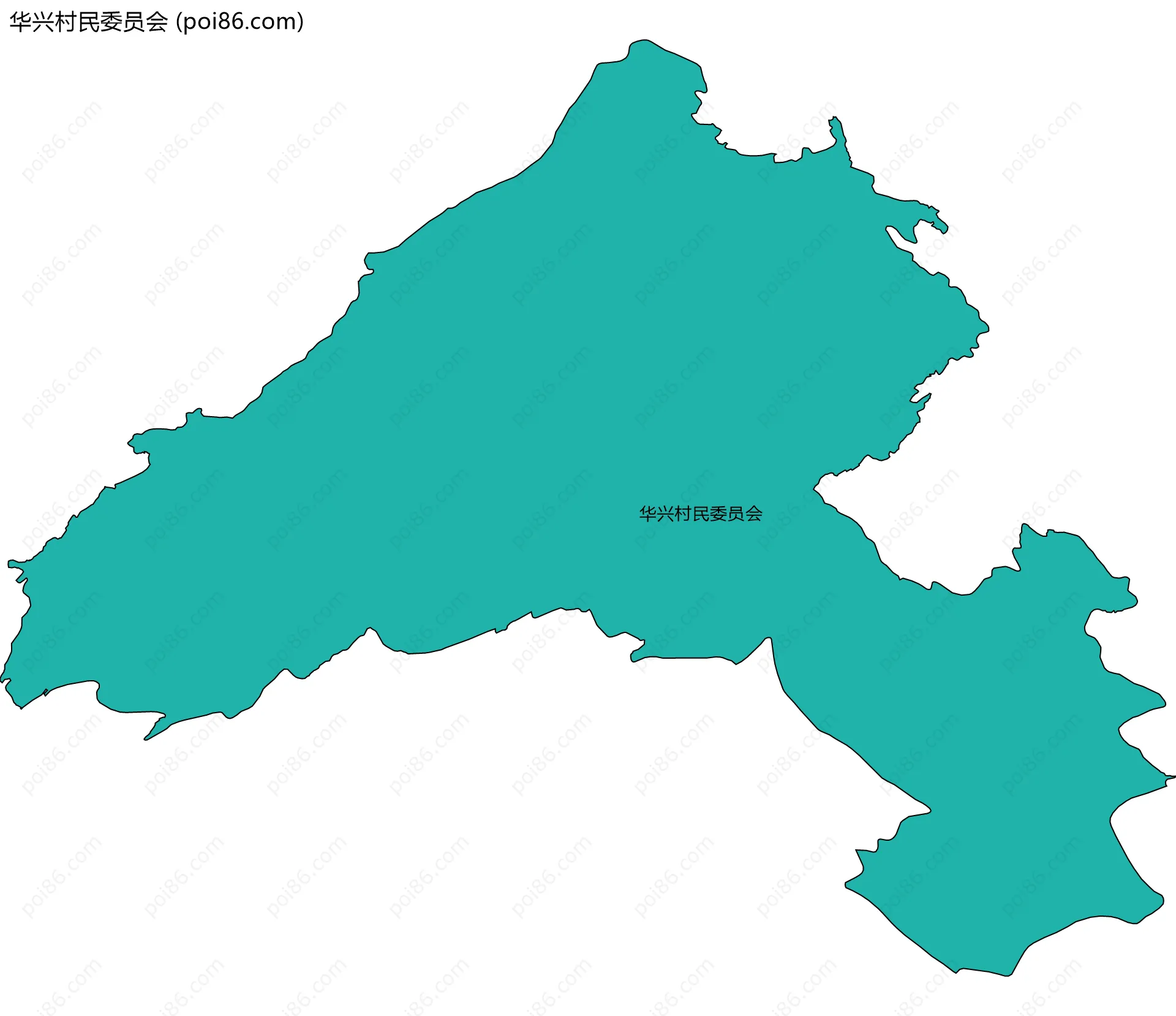 华兴村民委员会边界地图