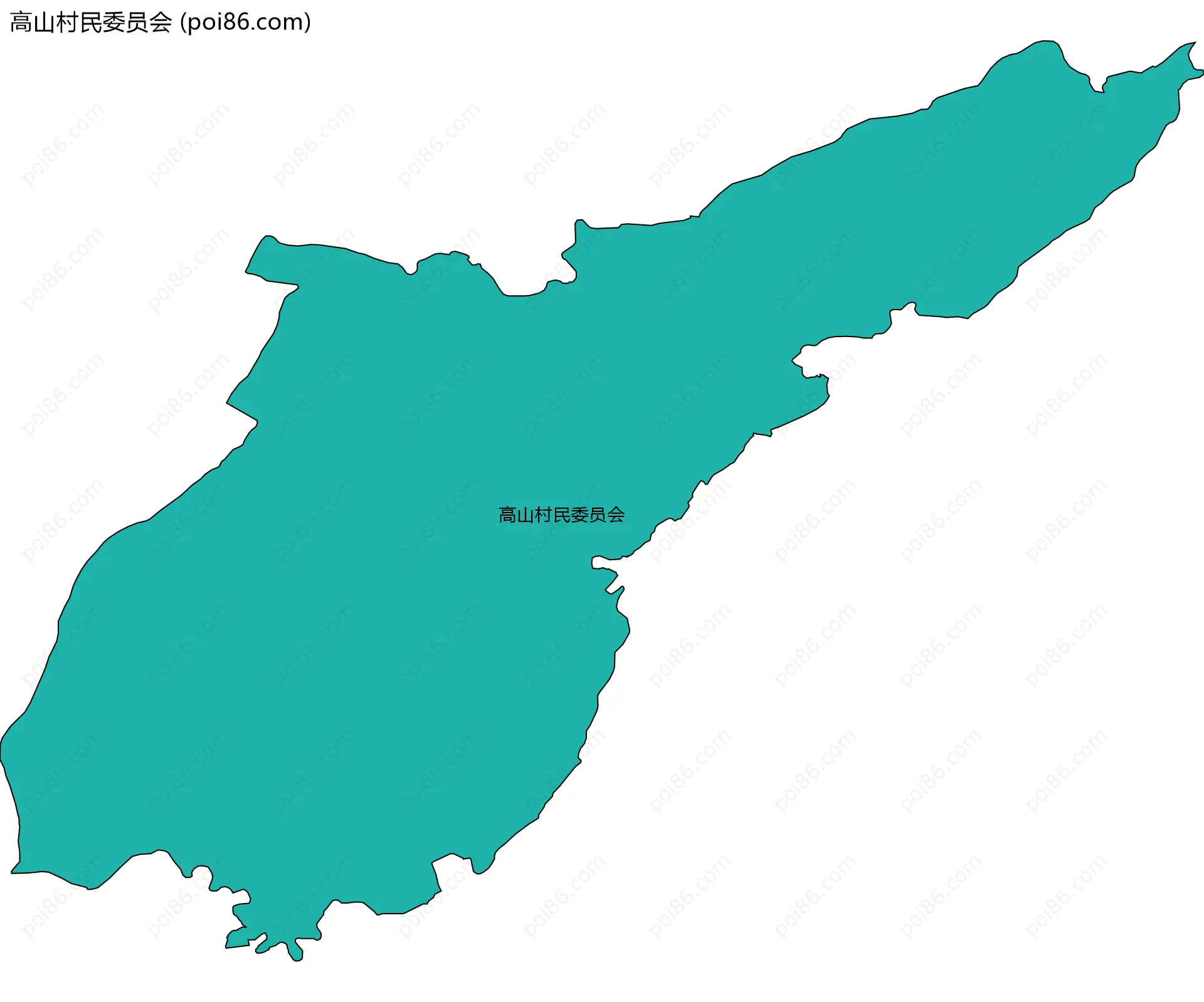 高山村民委员会边界地图